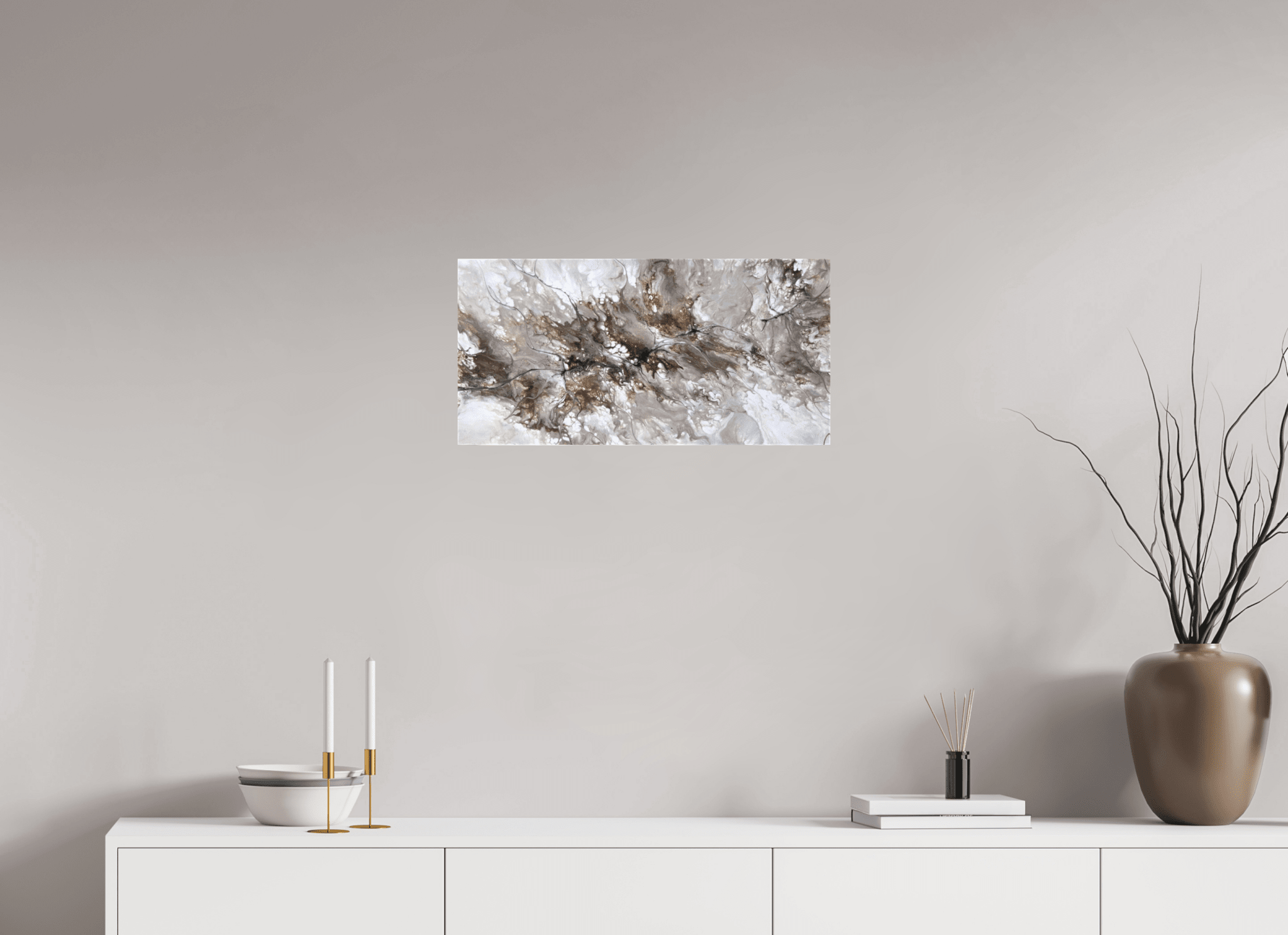 Beige Marble - Original Dutch Pour - The Living Abstract