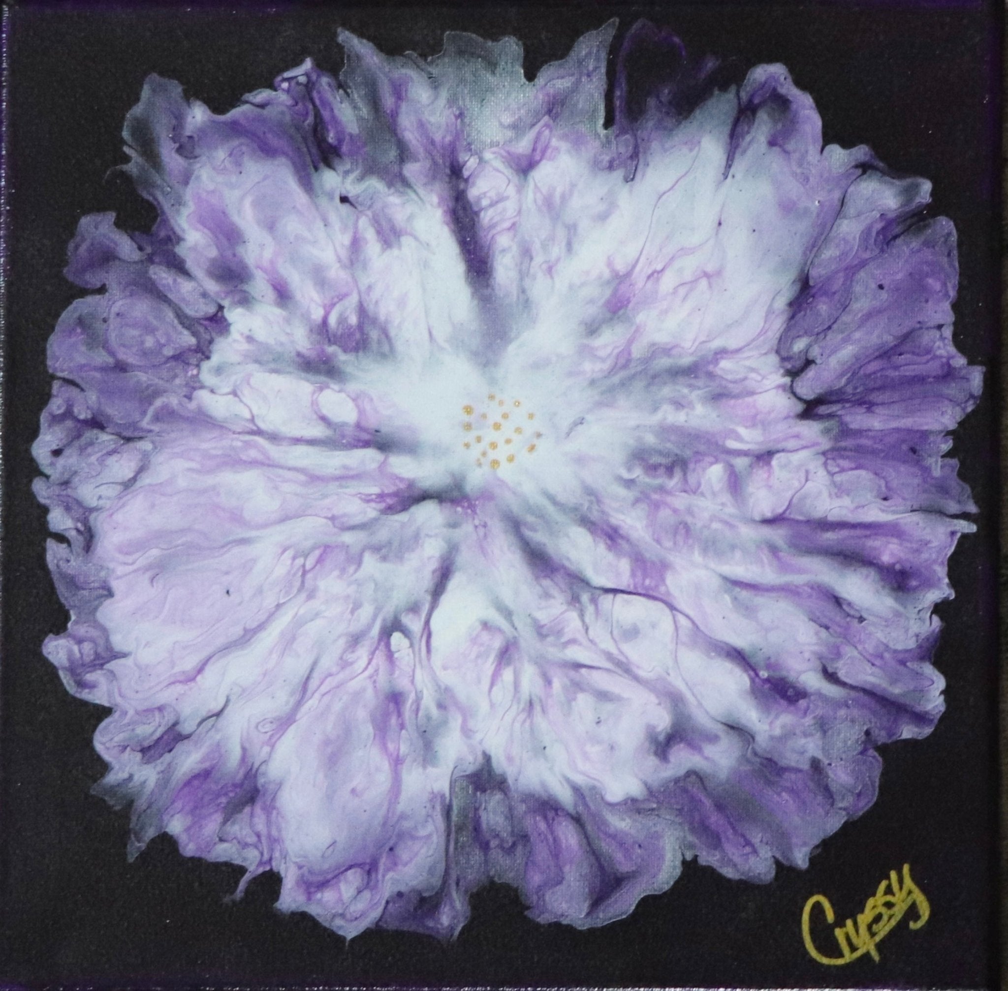 Purple Paisley — Original Acrylic Pour Painting - The Living Abstract