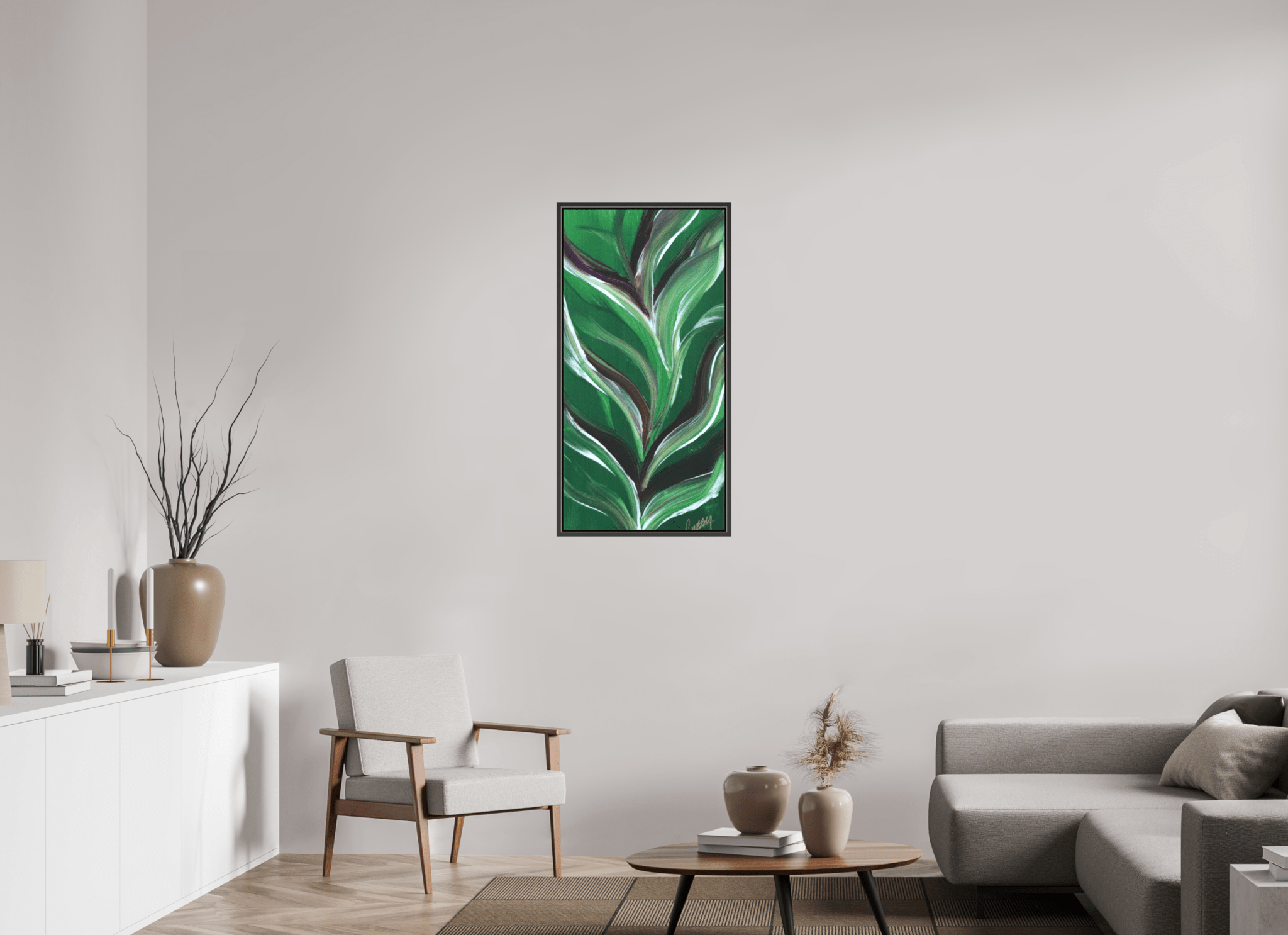 Small Botanical Bloom - Acrylic Botanical Painting - The Living Abstract