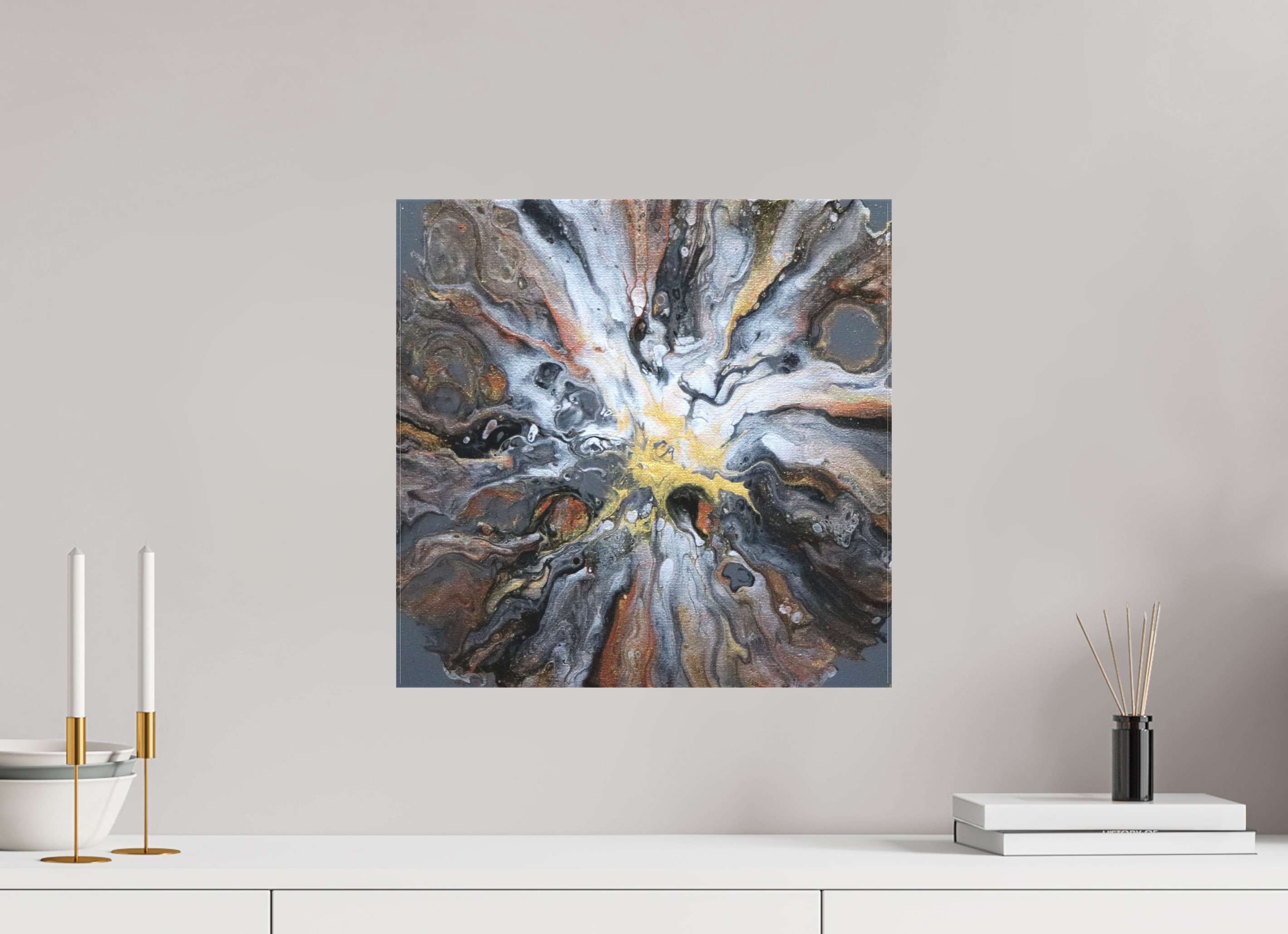 16.2 x 16″, *1.25" Matte Canvas No Frame copper Bloom