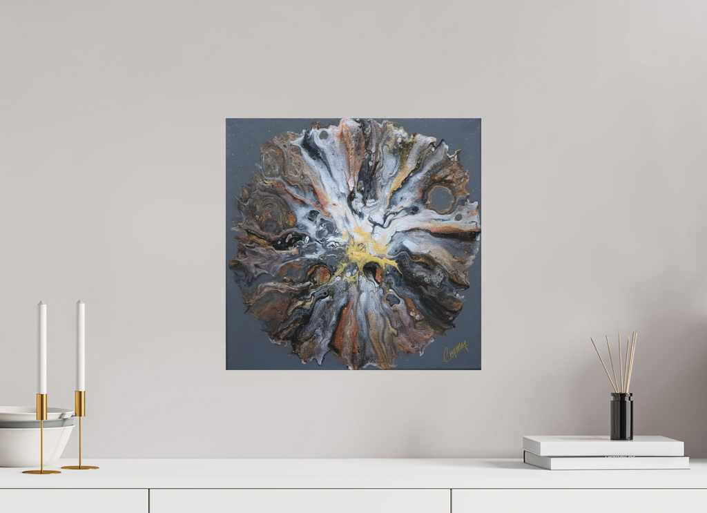 16.2 x 16″, *Photo Print on Fuji Silk with Black Frame copper Bloom