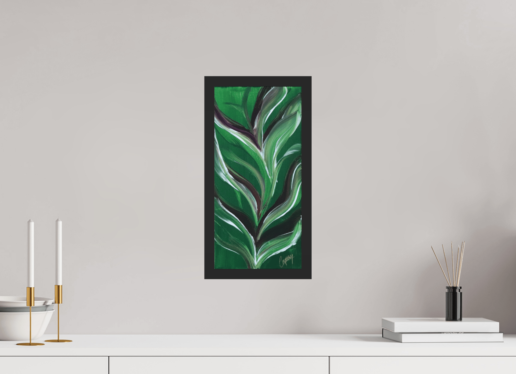Small Botanical Bloom - Acrylic Botanical Painting - The Living Abstract