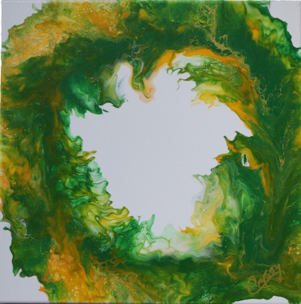 Oregon Ducks — Original Dutch Pour Painting - The Living Abstract