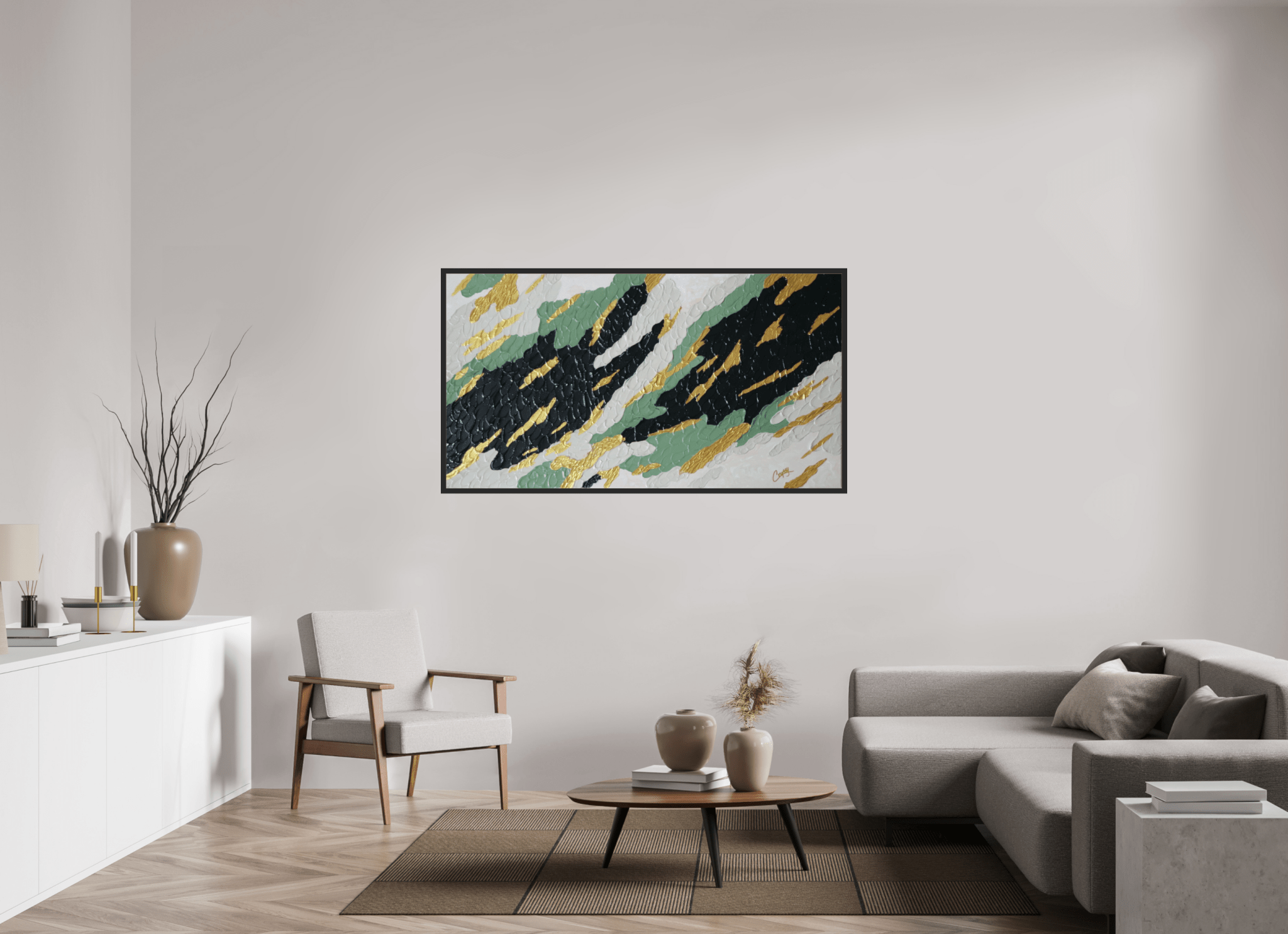 Gilded Forest - Textured Acrylic Art - The Living Abstract