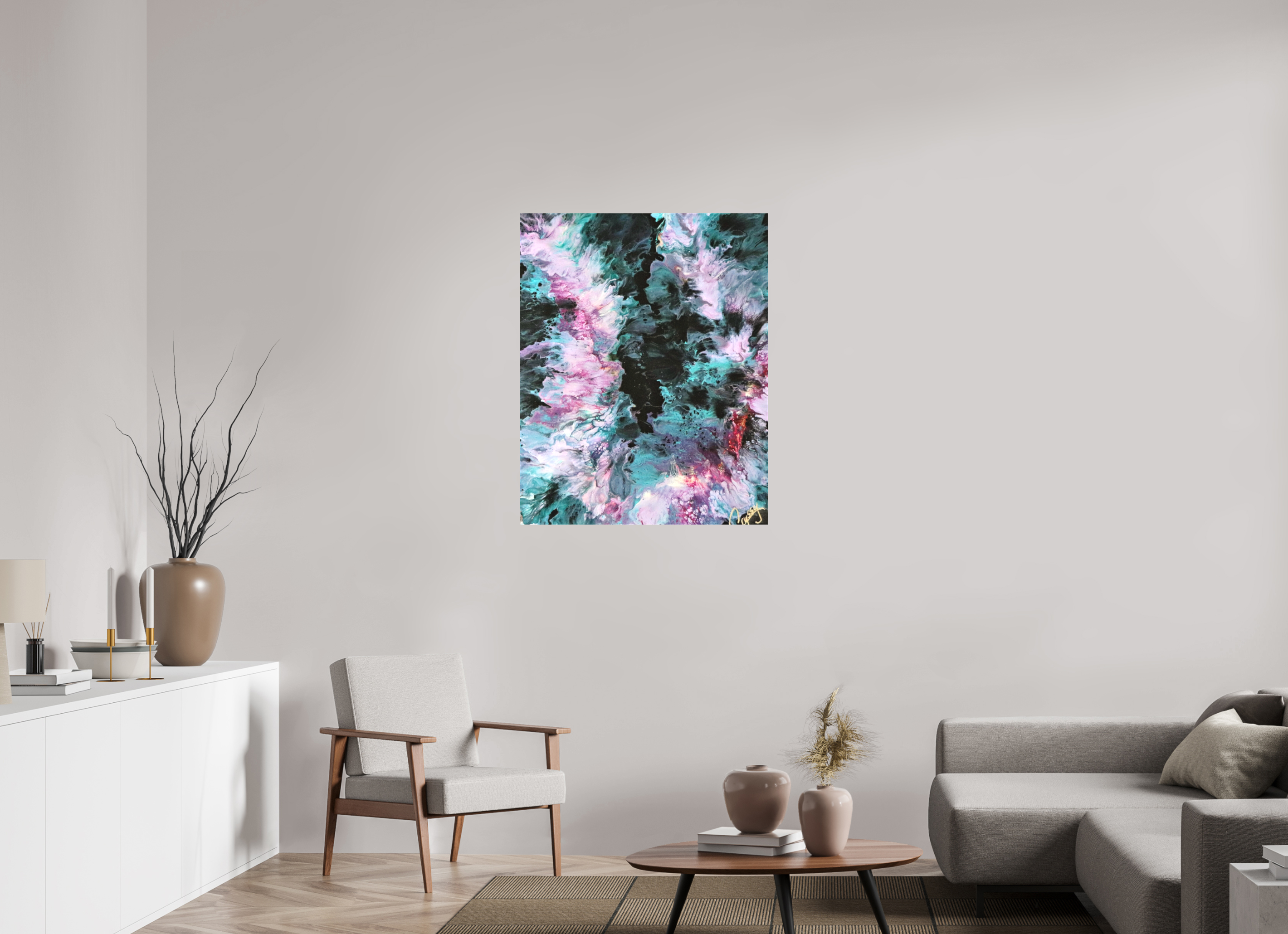 31 x 39″, *1.25" Matte Canvas No Frame Hawaiian Lei - Original Tropical Acrylic Painting