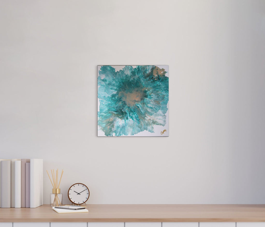Blue Paisley Dutch Pour — Original Acrylic Pour Painting - The Living Abstract