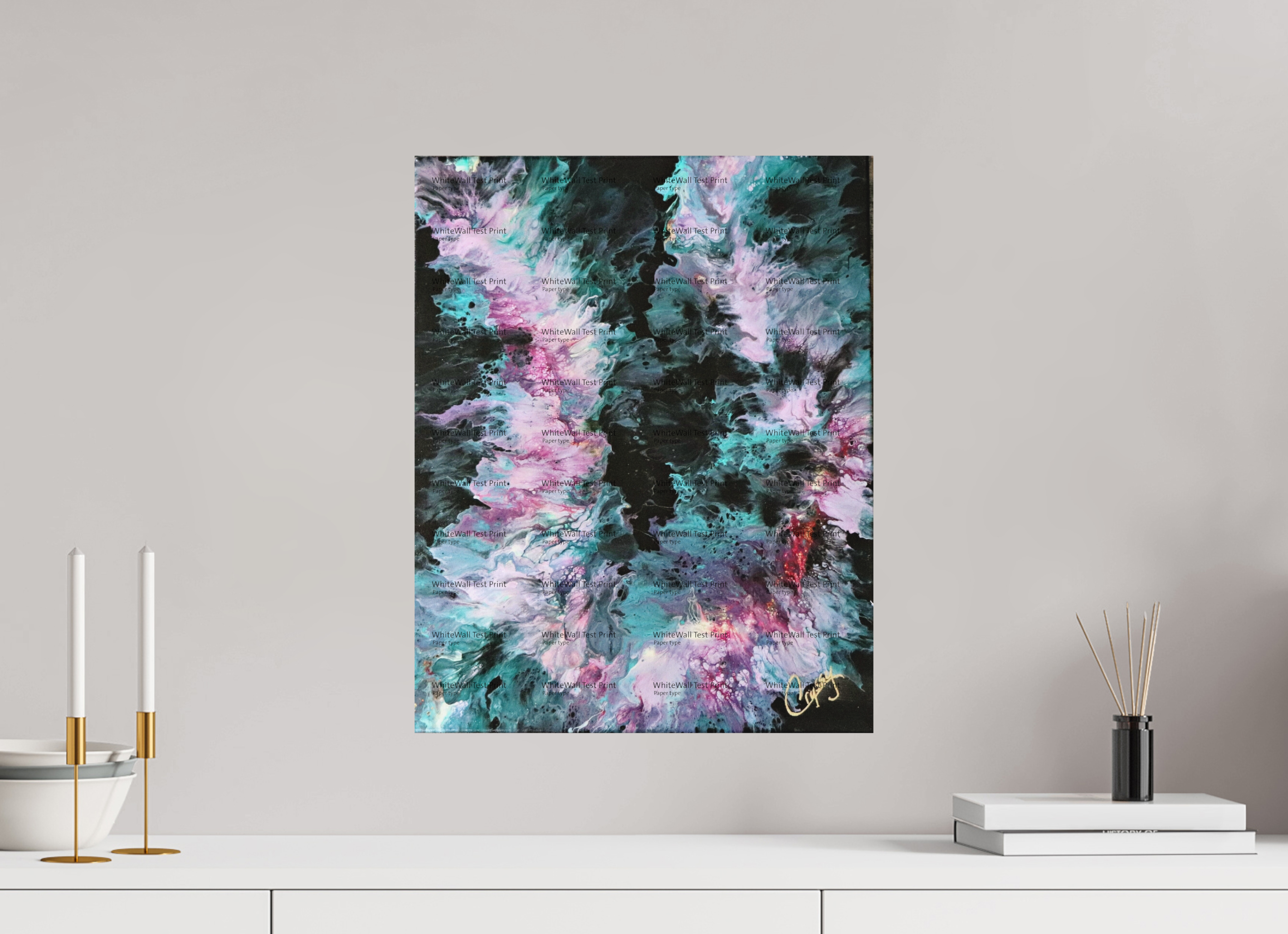 16 x 20.1″, *SAMPLE Photo Print on Fuji Silk Paper no frame Hawaiian Lei - Original Tropical Acrylic Painting