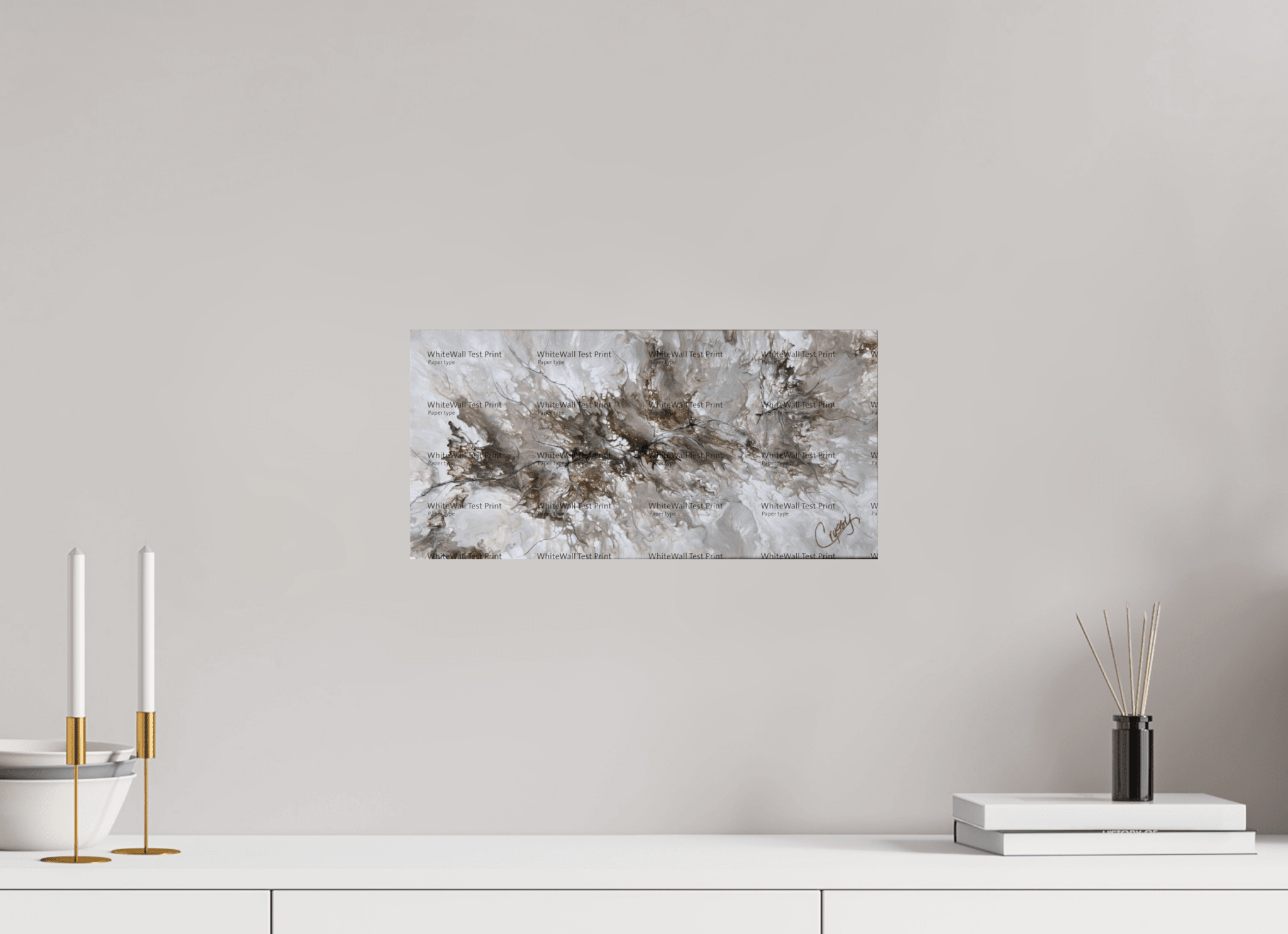 Beige Marble - Original Dutch Pour - The Living Abstract