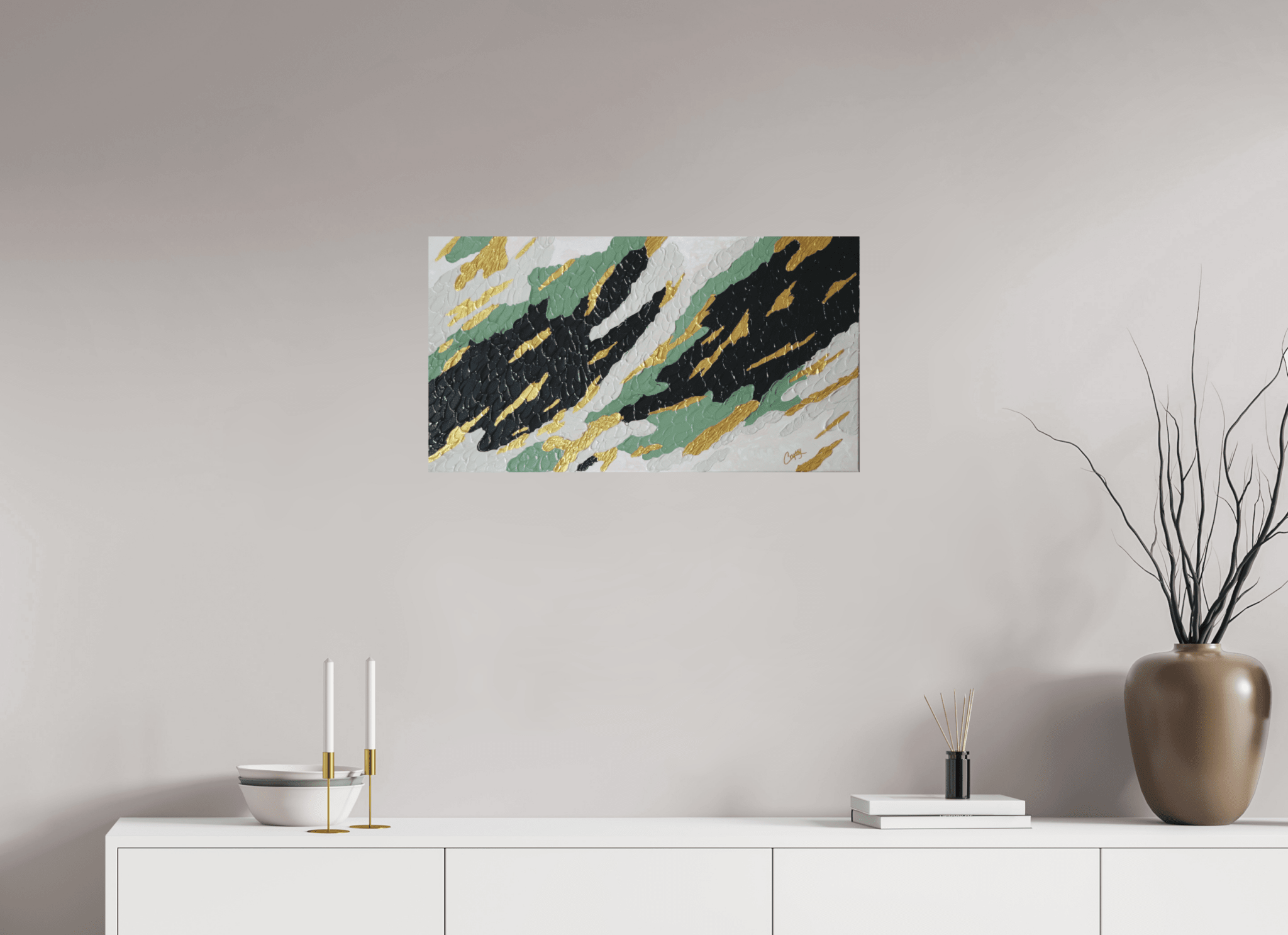 Gilded Forest - Textured Acrylic Art - The Living Abstract