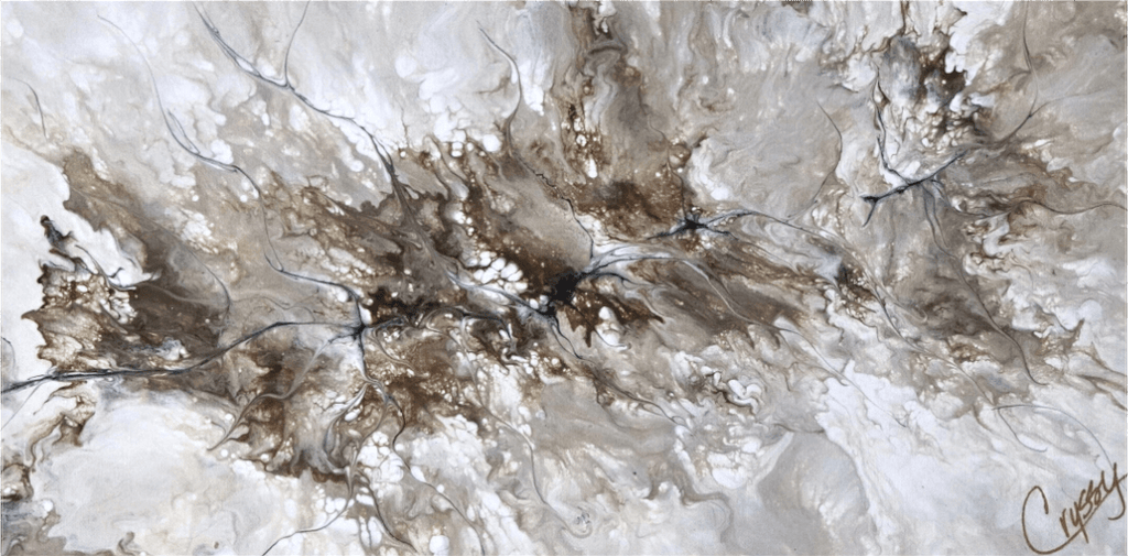Beige Marble - Original Dutch Pour - The Living Abstract