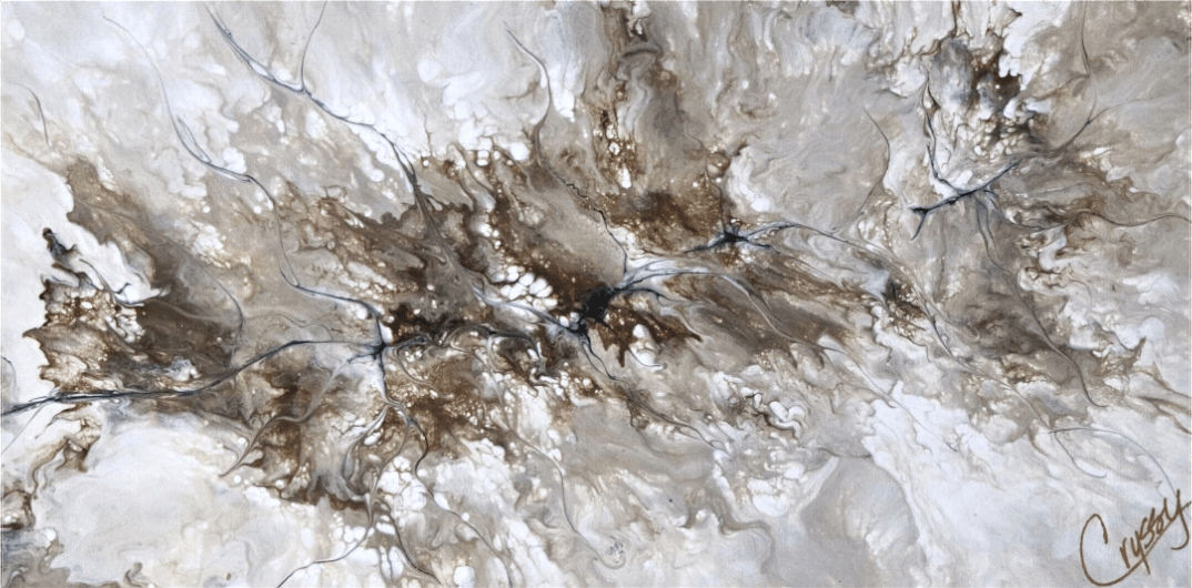 Beige Marble - Original Dutch Pour - The Living Abstract