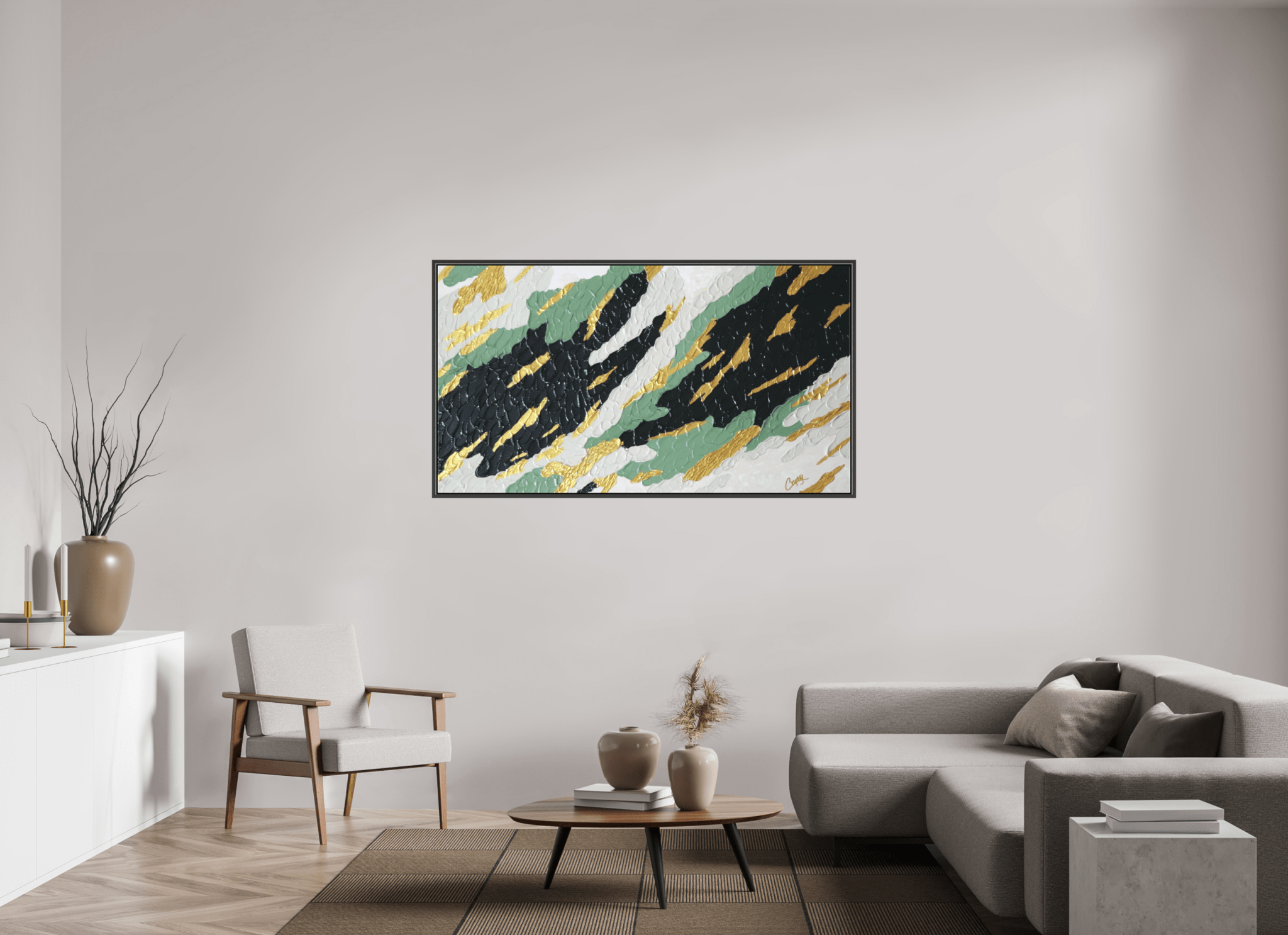 Gilded Forest - Textured Acrylic Art - The Living Abstract