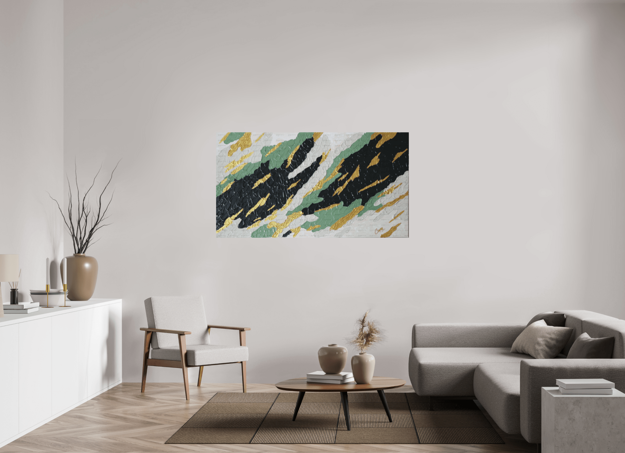 Gilded Forest - Textured Acrylic Art - The Living Abstract