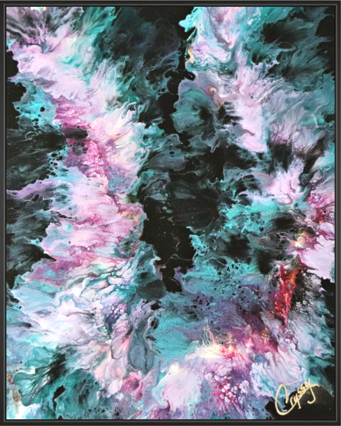 Main image Hawaiian Lei - Original Tropical Acrylic Painting