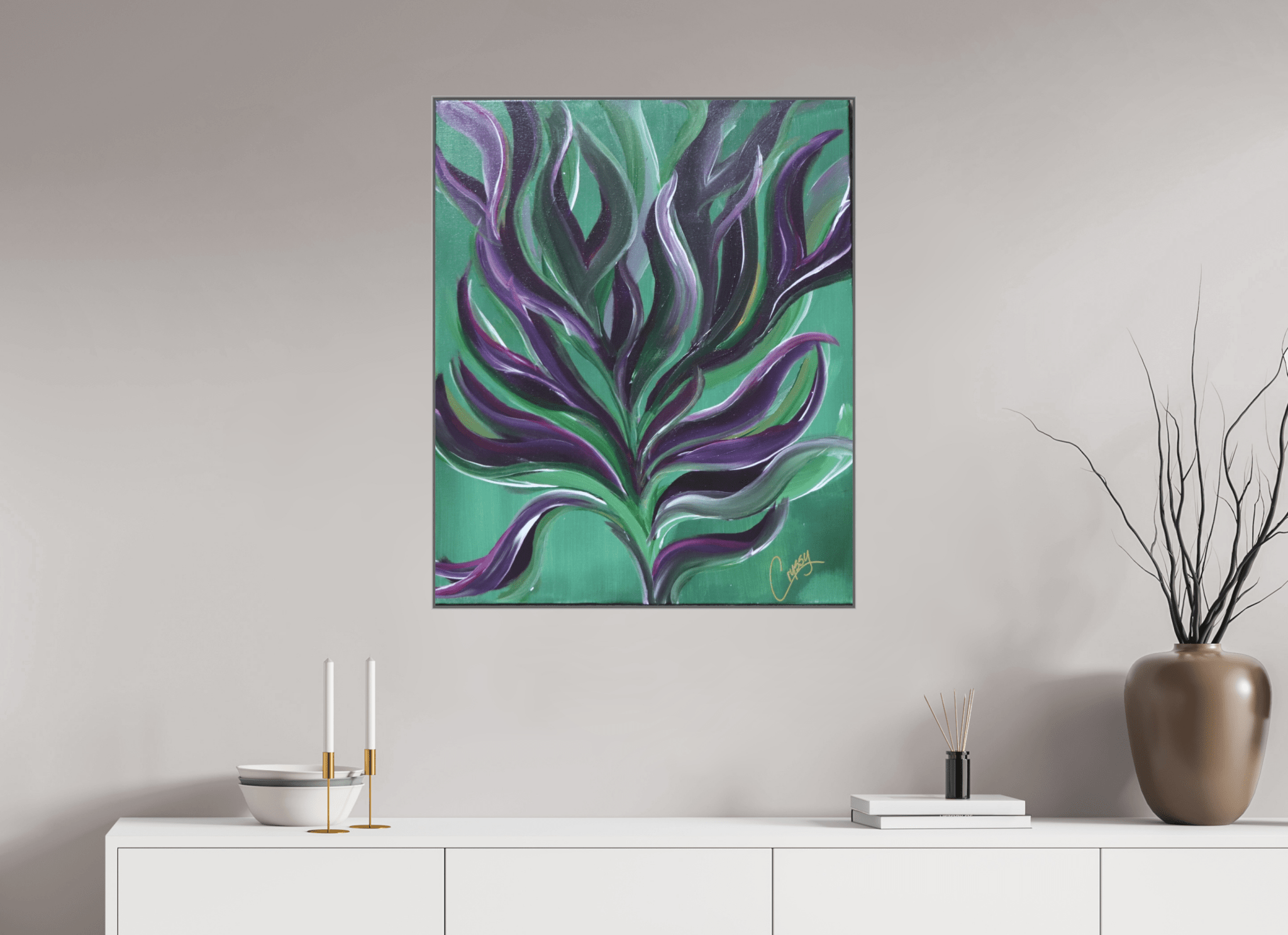 Large Botanical - Original Abstract Acrylic Painting - The Living Abstract
