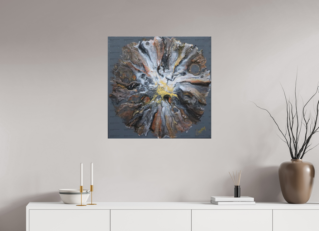 28.3 x 28″, *Photo Print on Fuji Silk Paper no frame copper Bloom