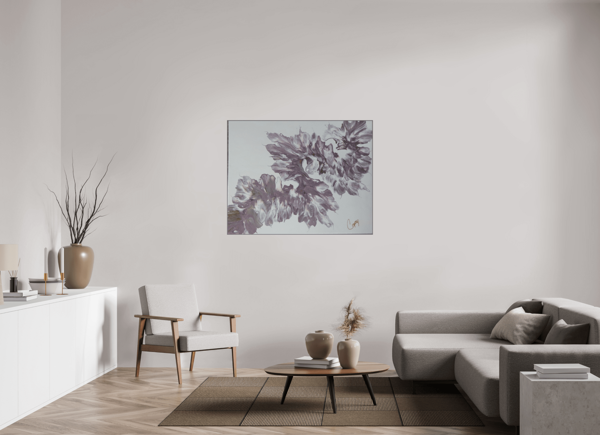 Pink Dragon - Original Dutch Pour Painting - The Living Abstract