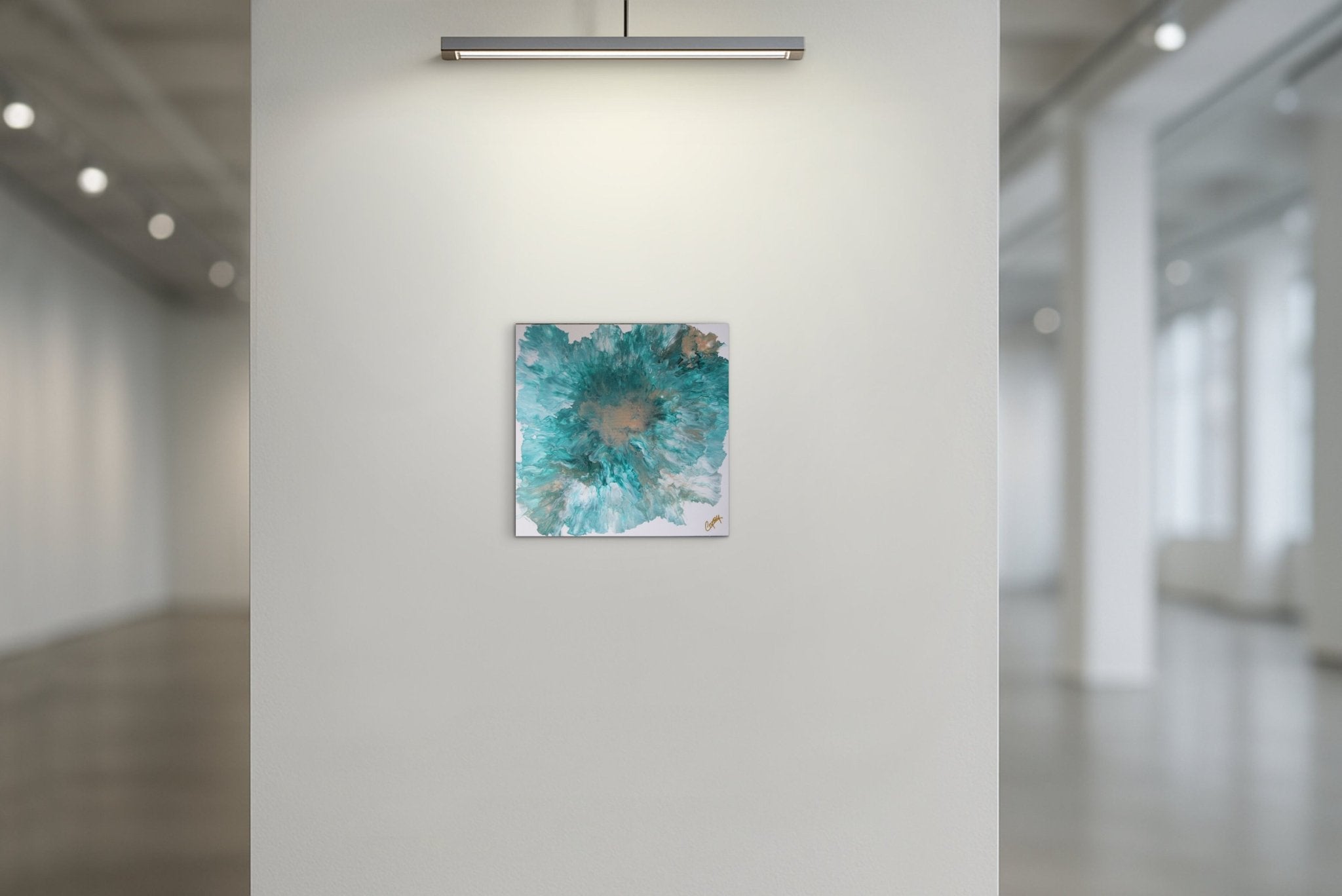 Blue Paisley Dutch Pour — Original Acrylic Pour Painting - The Living Abstract