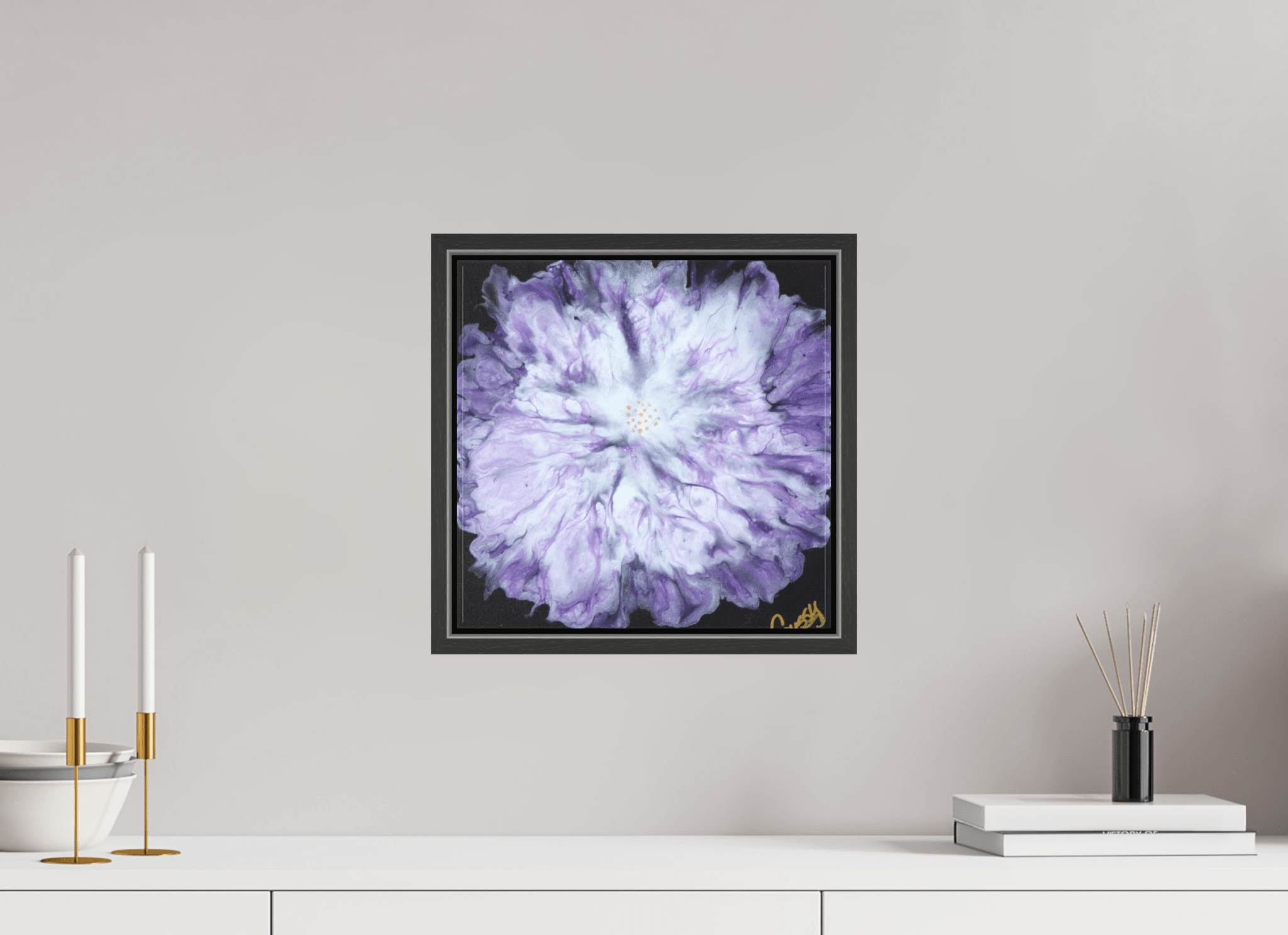 Purple Paisley - Original Acrylic Dutch Pour Painting - The Living Abstract