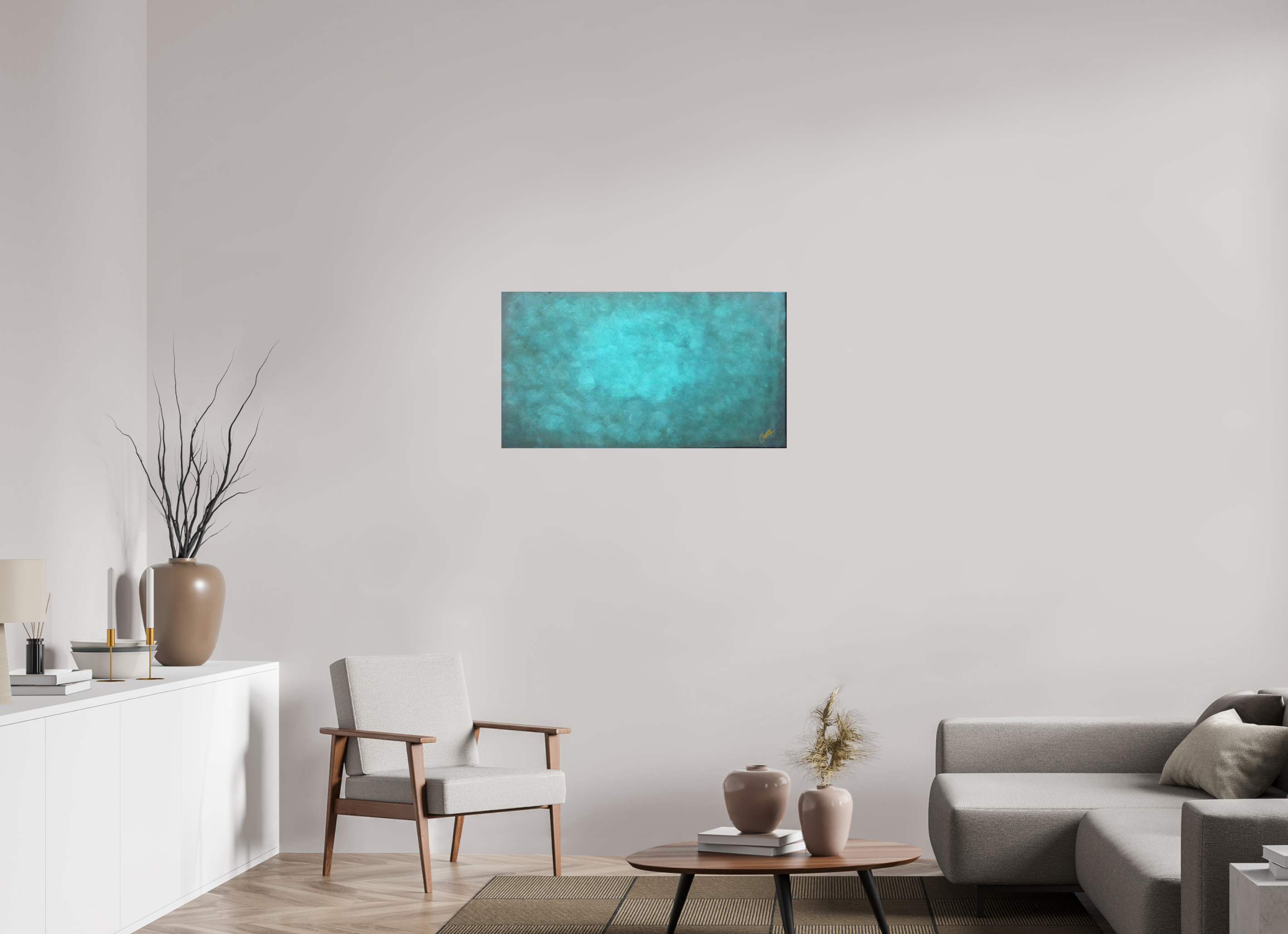 36.5 x 20″, *Photo Print on Fuji Silk with Black Frame Emerald Fade