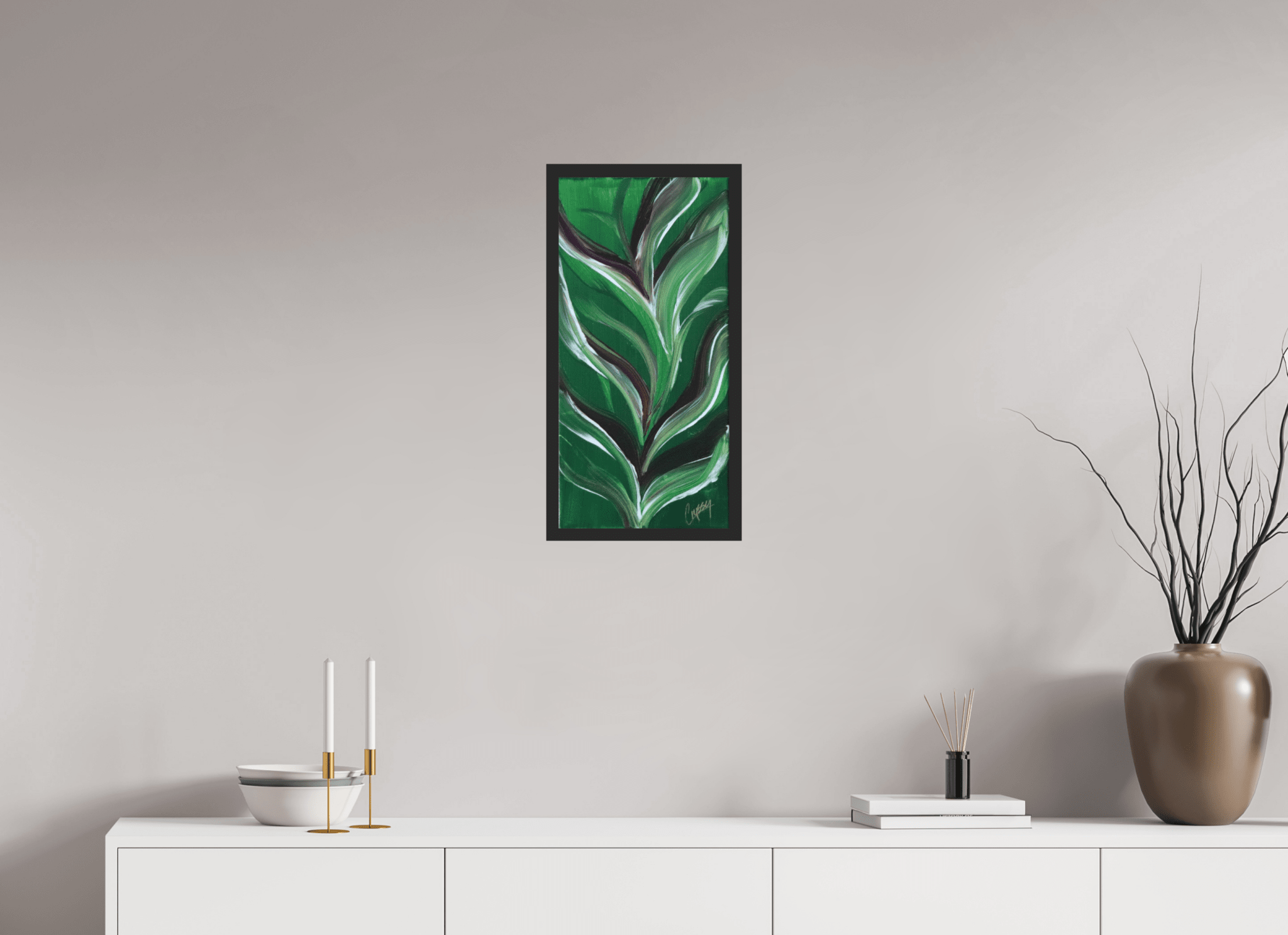 Small Botanical Bloom - Acrylic Botanical Painting - The Living Abstract