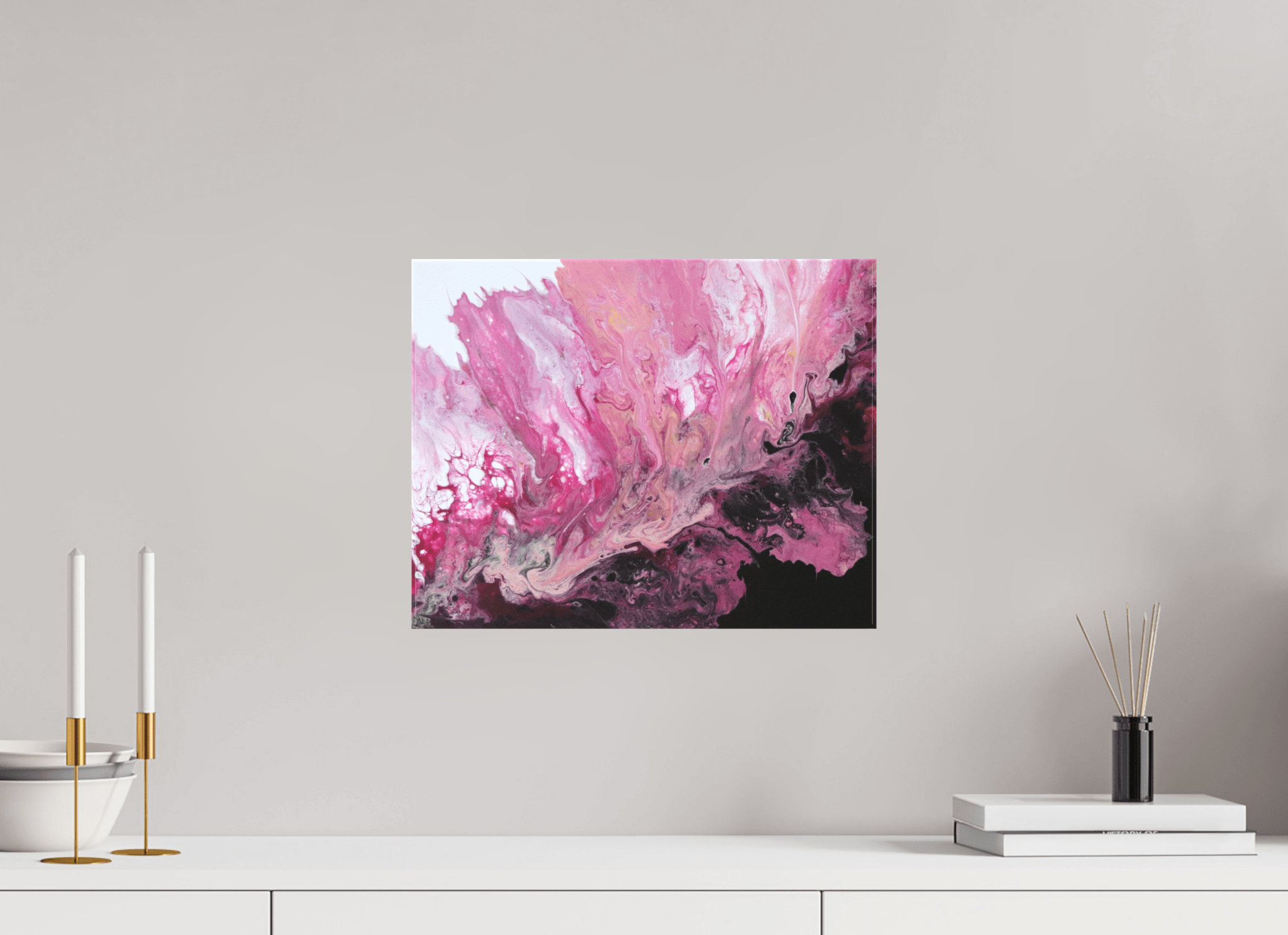 Pink Magma - Original Dutch Pour - The Living Abstract