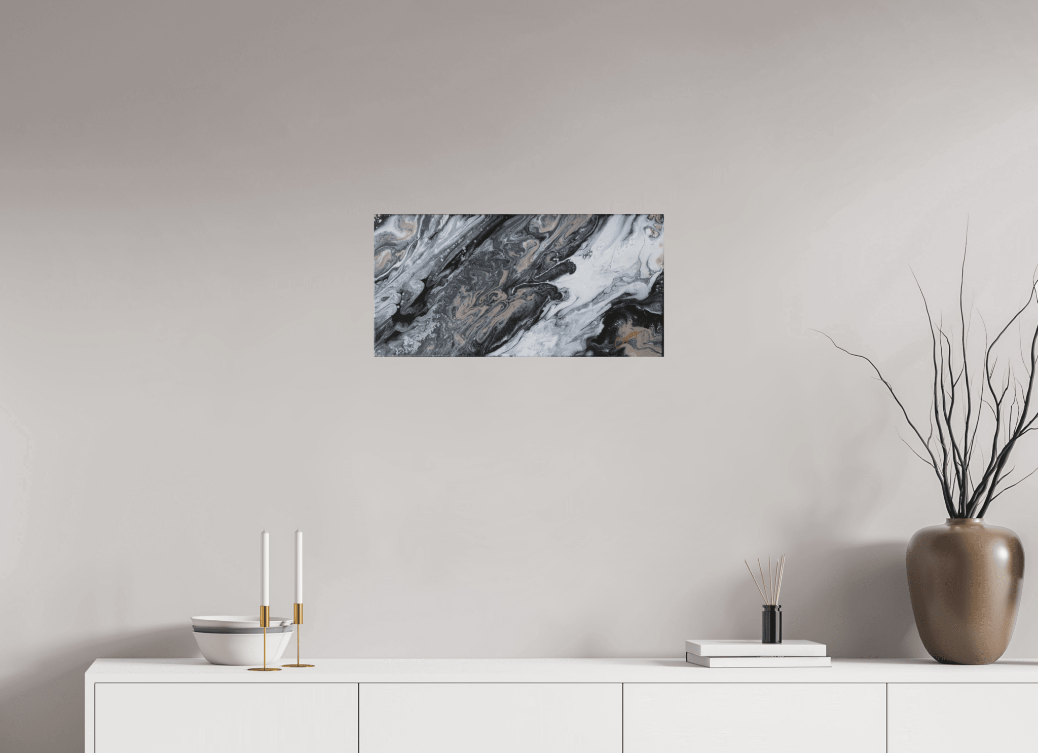 Black Sands - Original Tilt Pour - The Living Abstract