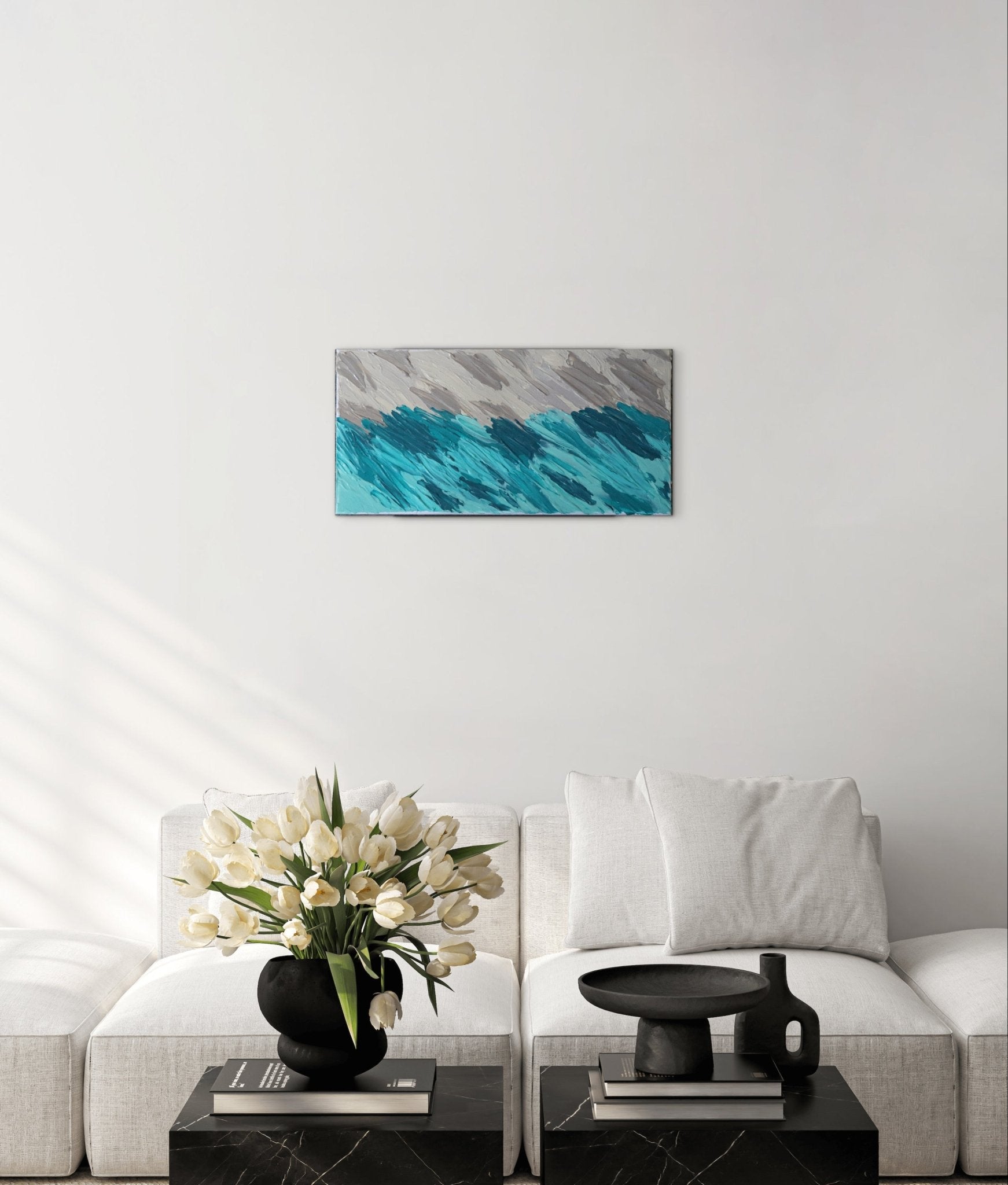 Textured Ocean — Original Textured Acrylic Painting - The Living Abstract