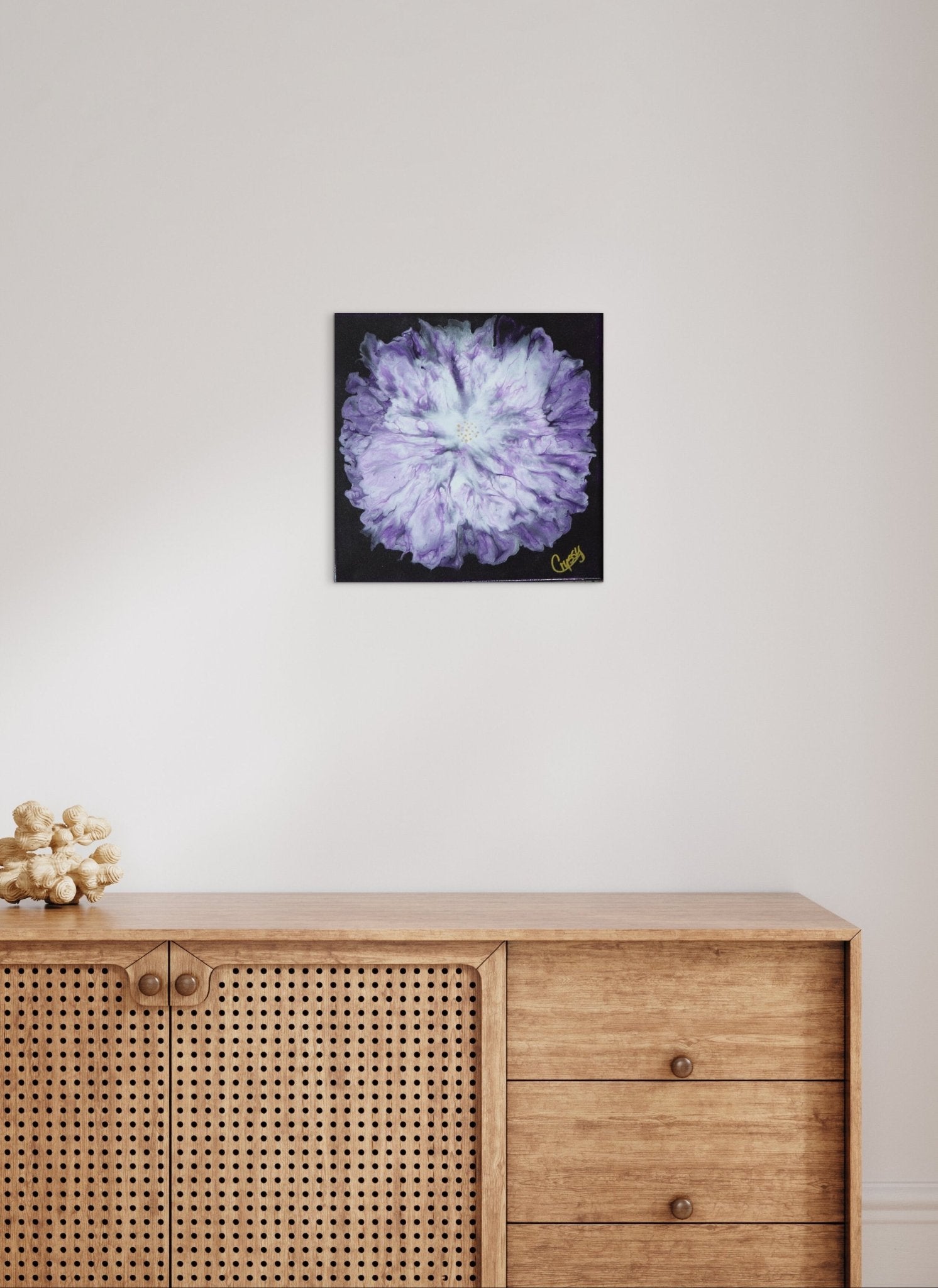 Purple Paisley — Original Acrylic Pour Painting - The Living Abstract