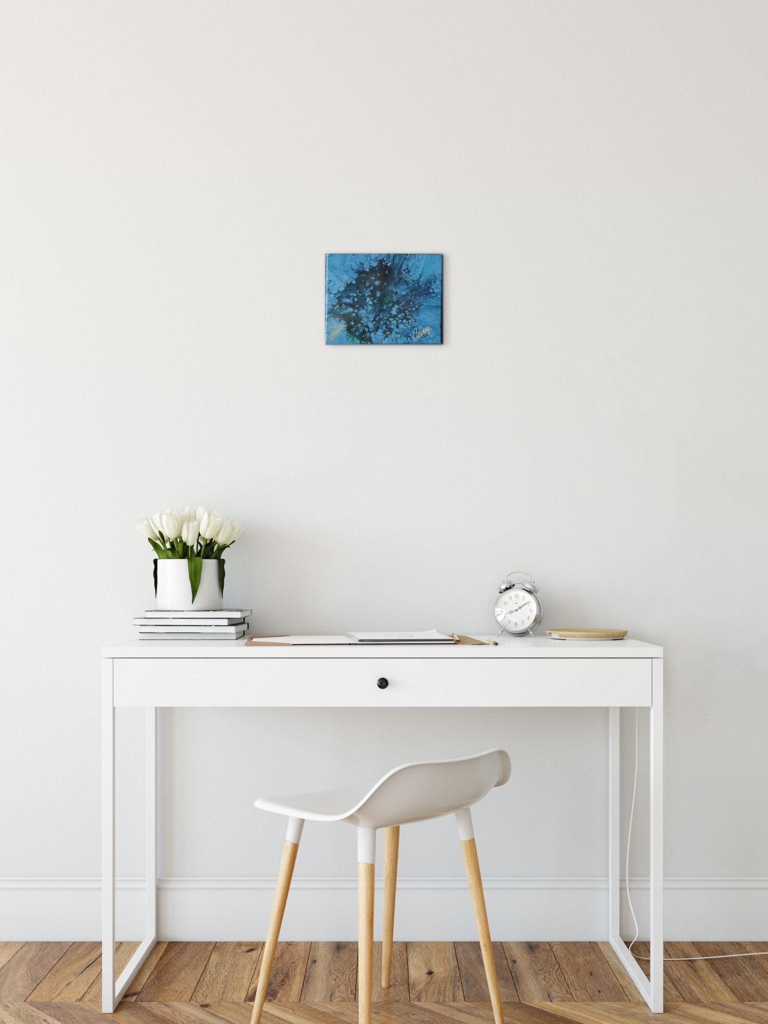 Ocean Bloom — Original Acrylic Pour Painting - The Living Abstract