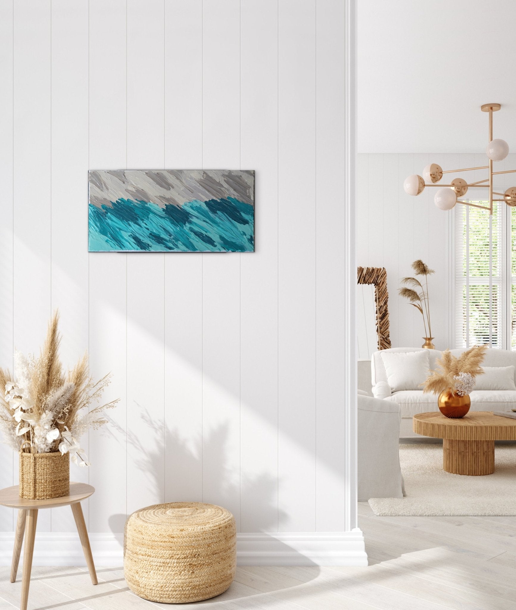 Textured Ocean — Original Textured Acrylic Painting - The Living Abstract