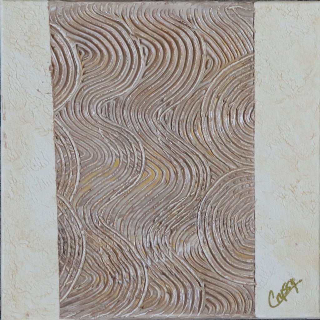 Original textured painting titled Mocha Tide by The Living Abstract featuring rich mocha tones and abstract art textures.