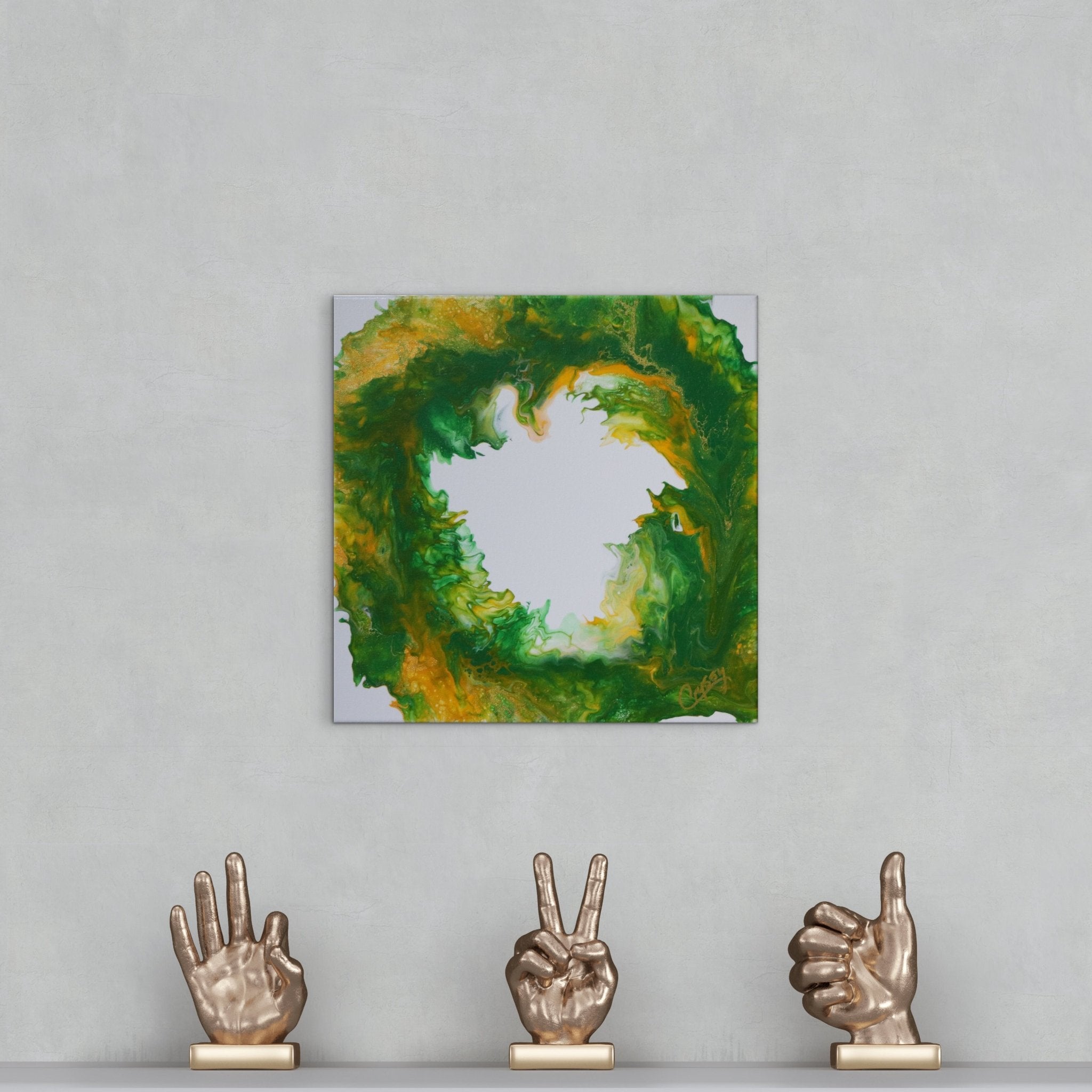 Oregon Ducks — Original Dutch Pour Painting - The Living Abstract