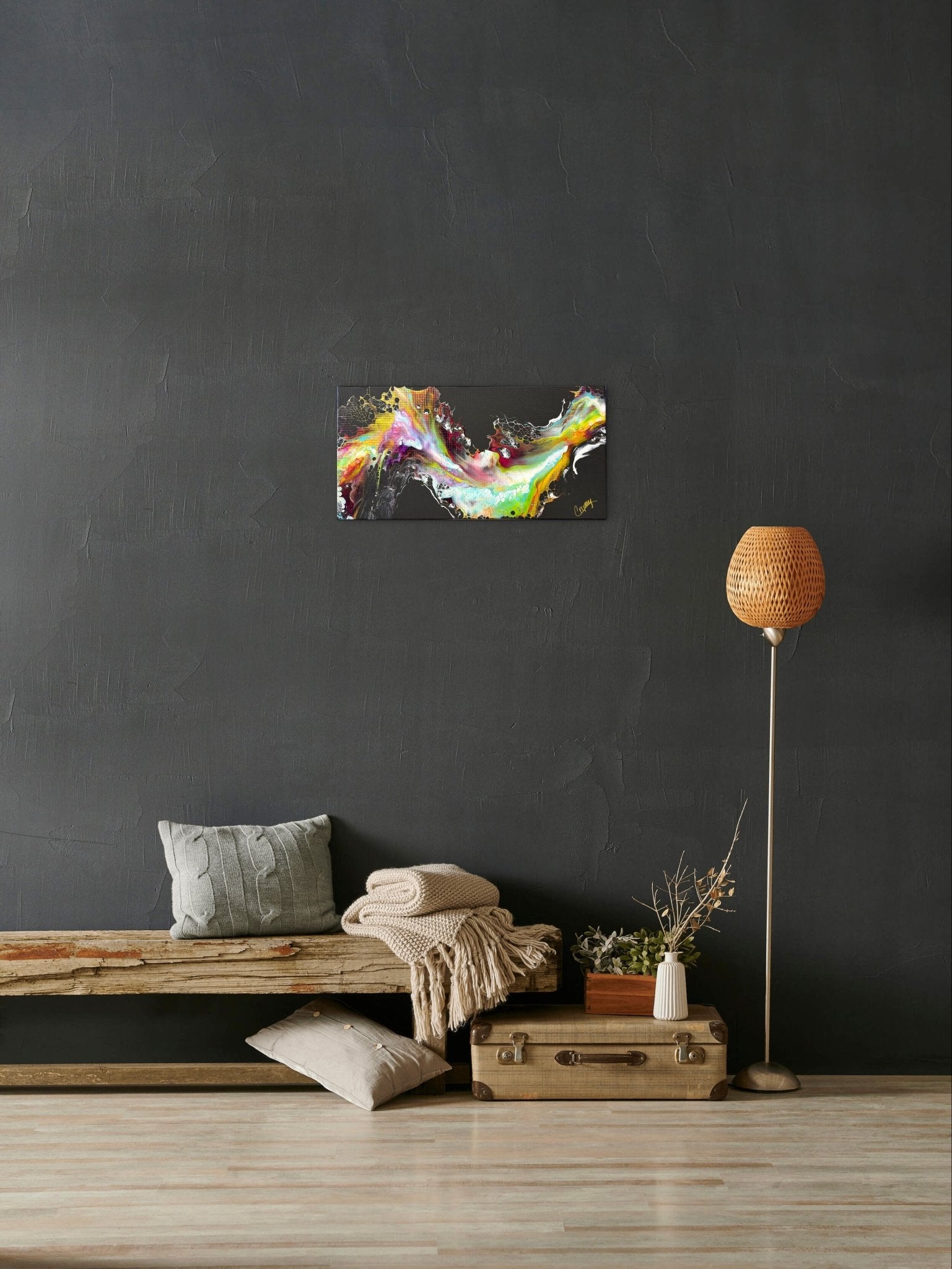 City Lights — Original Abstract Dutch Pour Painting - The Living Abstract