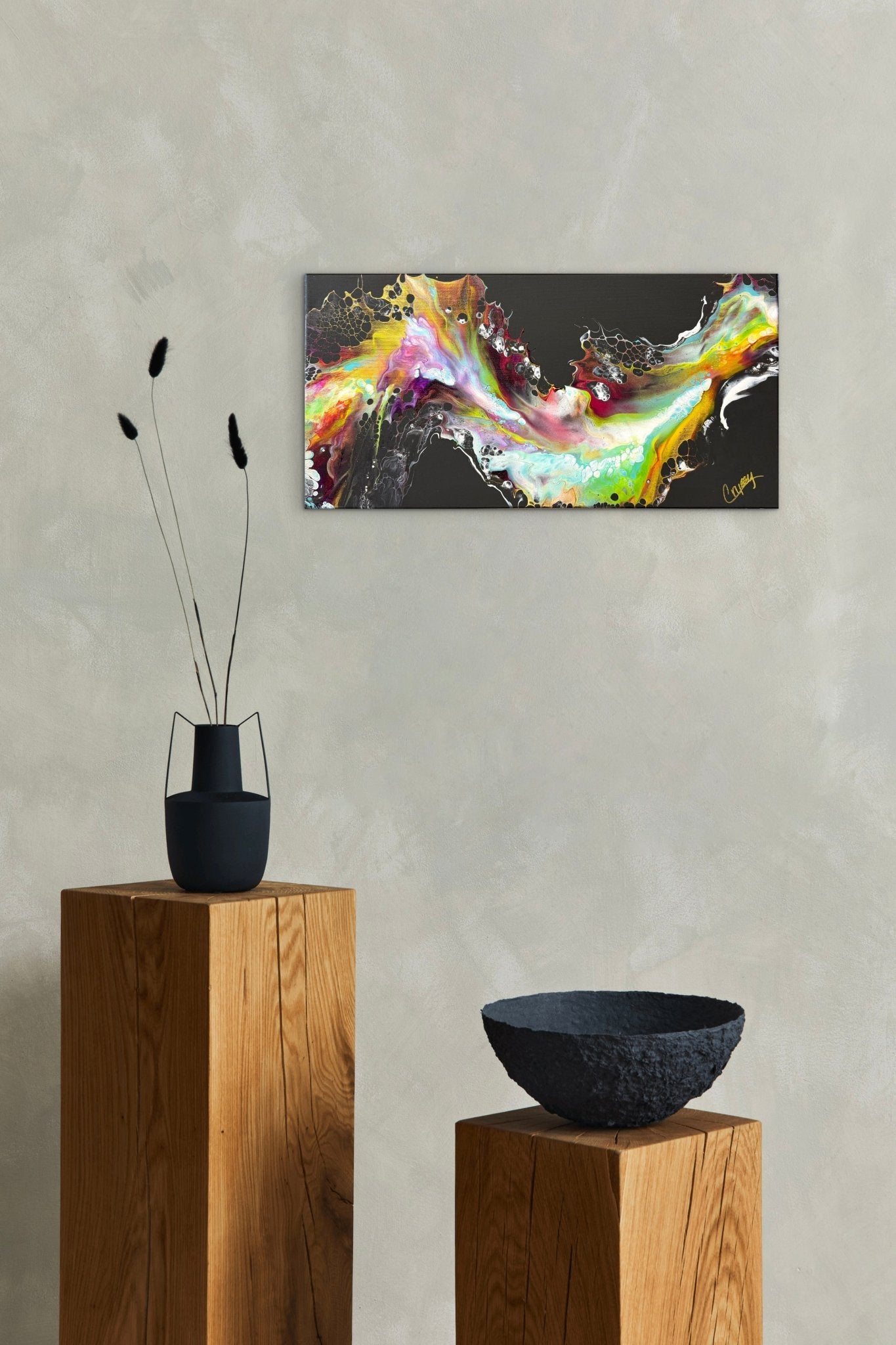 City Lights — Original Abstract Dutch Pour Painting - The Living Abstract