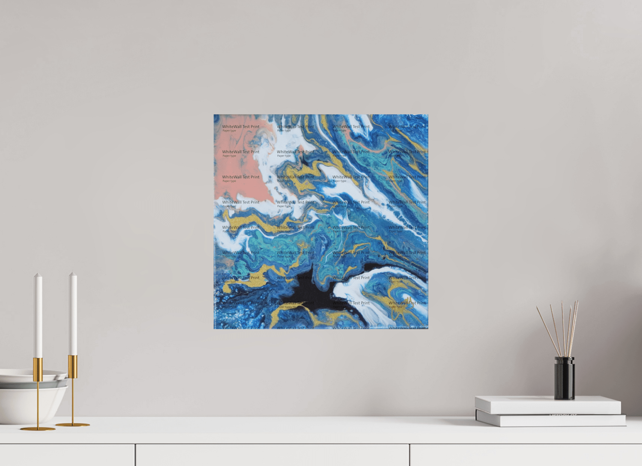 Coastal Blush - Original Tilt Pour Acrylic Painting - The Living Abstract