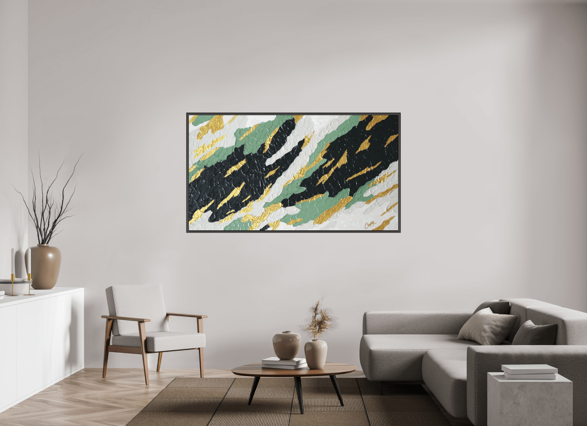 Gilded Forest - Textured Acrylic Art - The Living Abstract