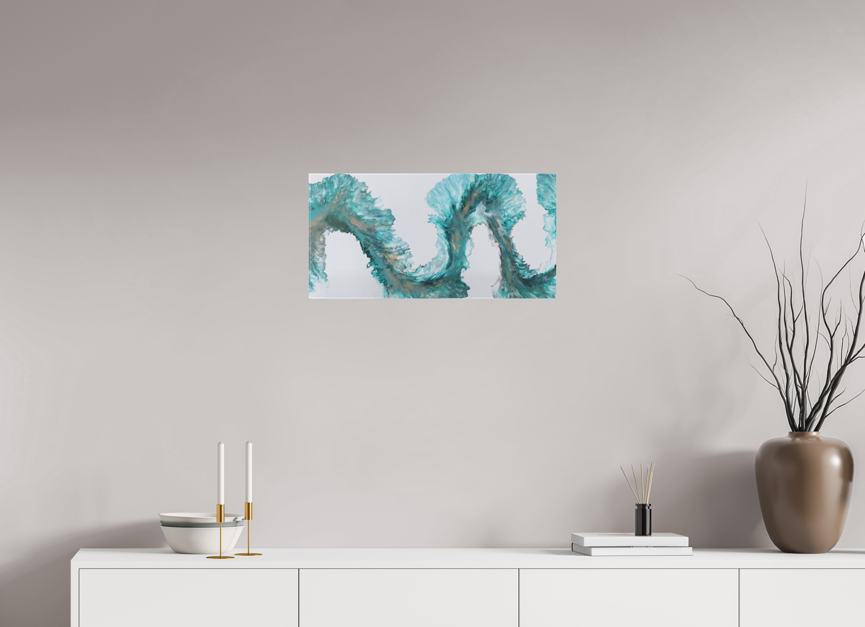 24.1 x 12″, *1.25" Matte Canvas No Frame Tidal Reviere