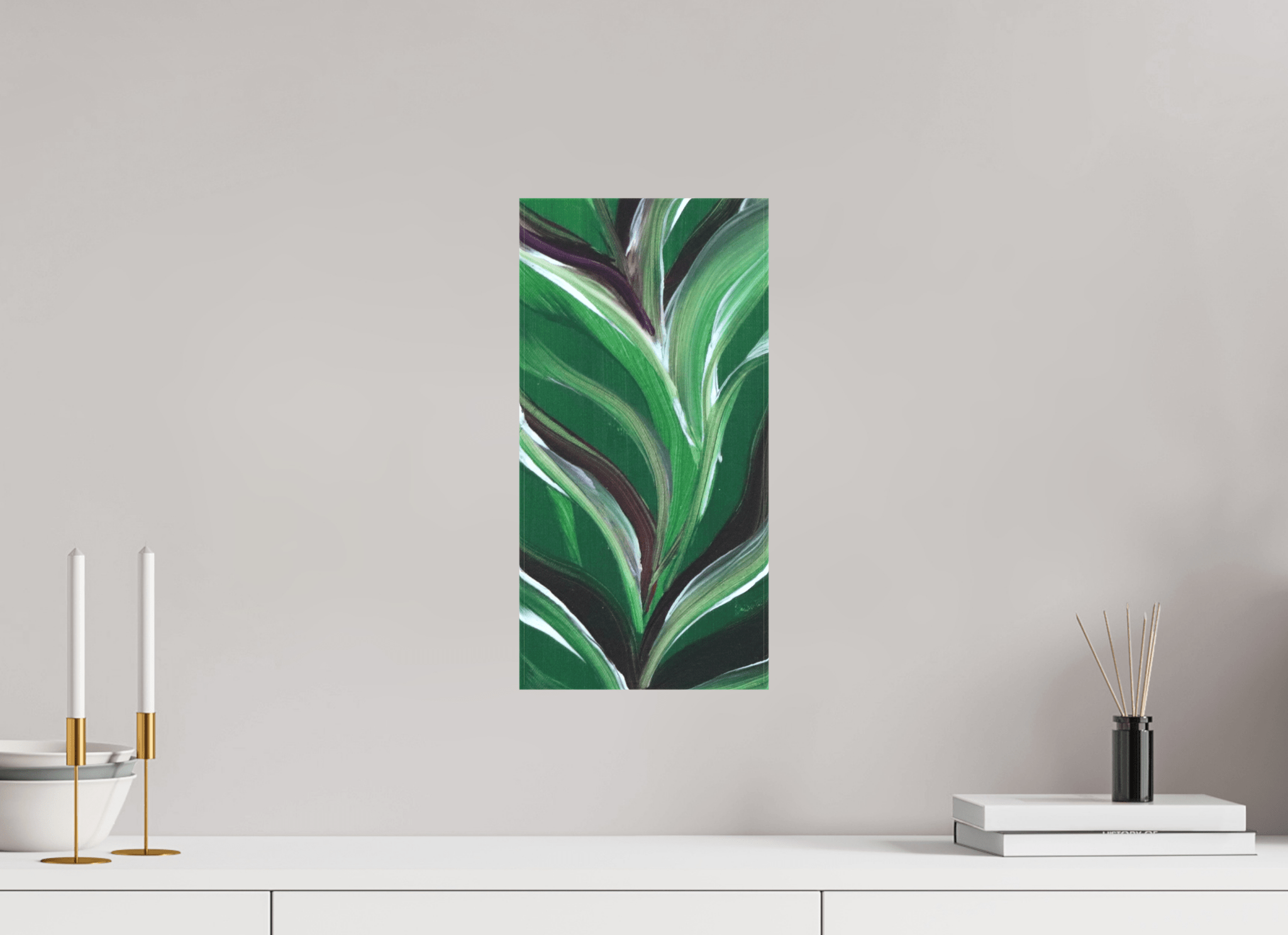 Small Botanical Bloom - Acrylic Botanical Painting - The Living Abstract