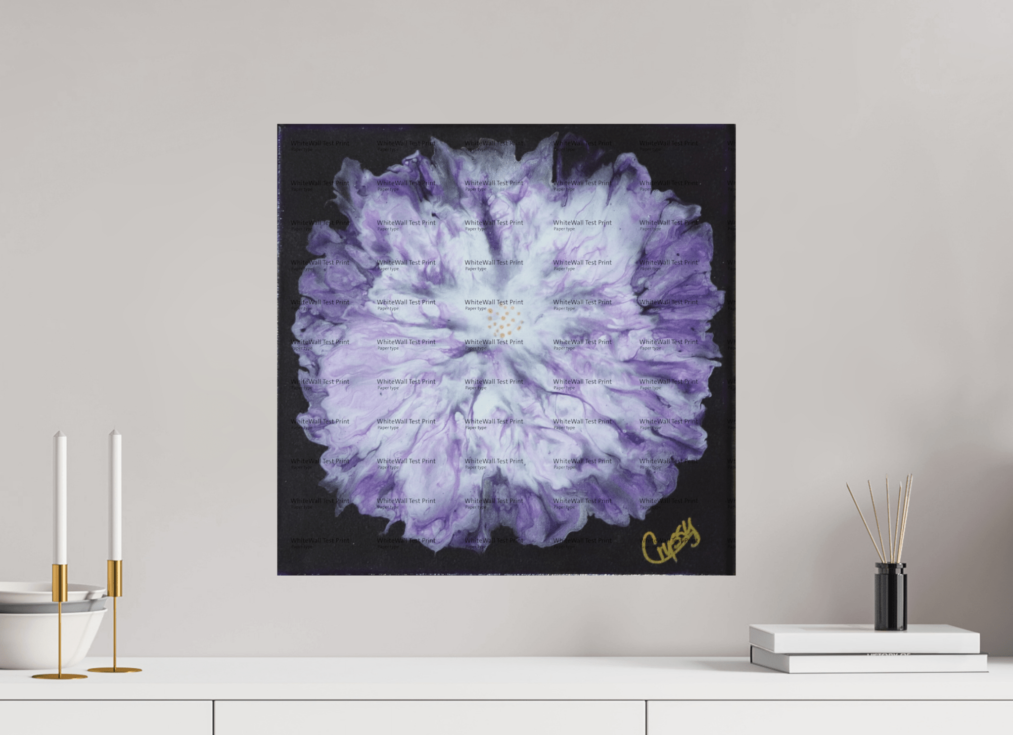 Purple Paisley - Original Acrylic Dutch Pour Painting - The Living Abstract