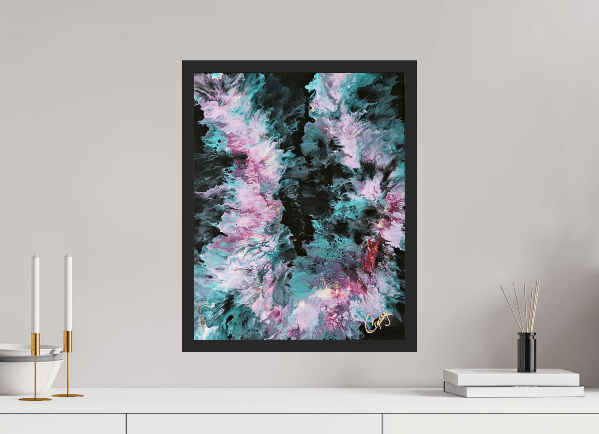 Hawaiian Lei - Original Tropical Acrylic Painting - The Living Abstract