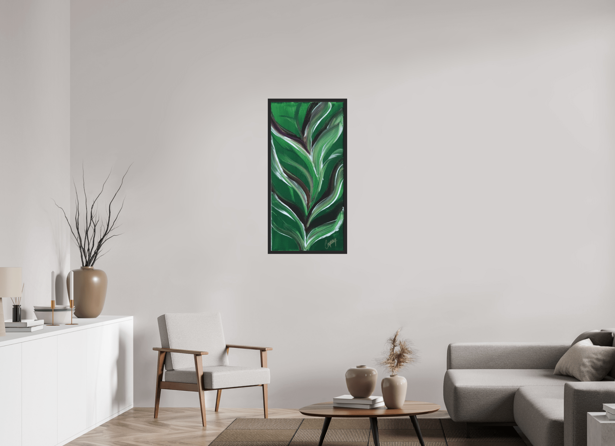 Small Botanical Bloom - Acrylic Botanical Painting - The Living Abstract