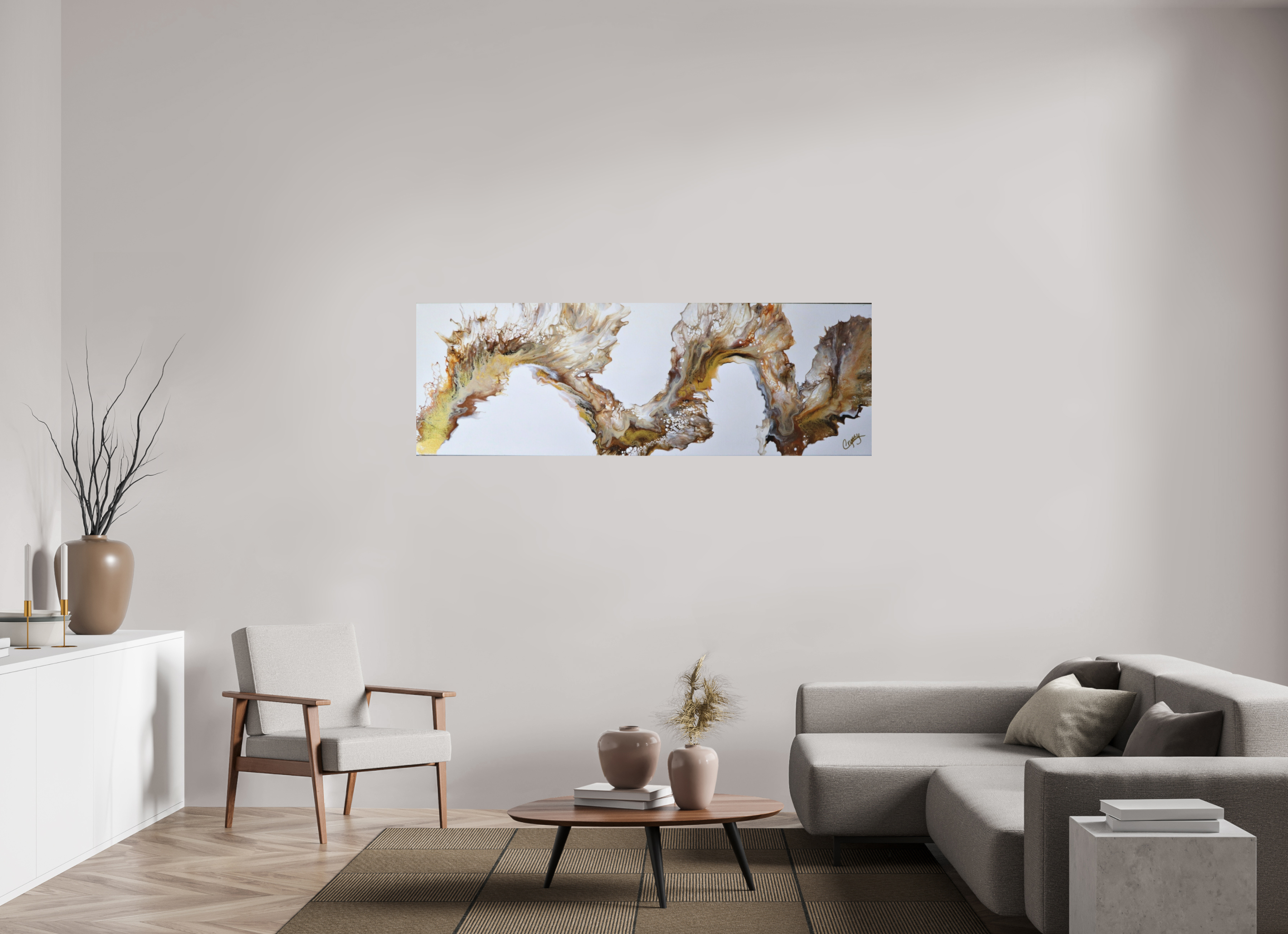 71.5 x 24″, *Photo Print on Fuji Silk with Black Frame Desert Sands
