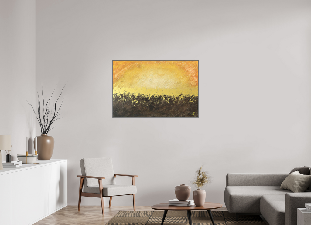 45 x 30″, *Aluminum Artbox 1" on fine art paper under acrylic matte glass Golden Sunset