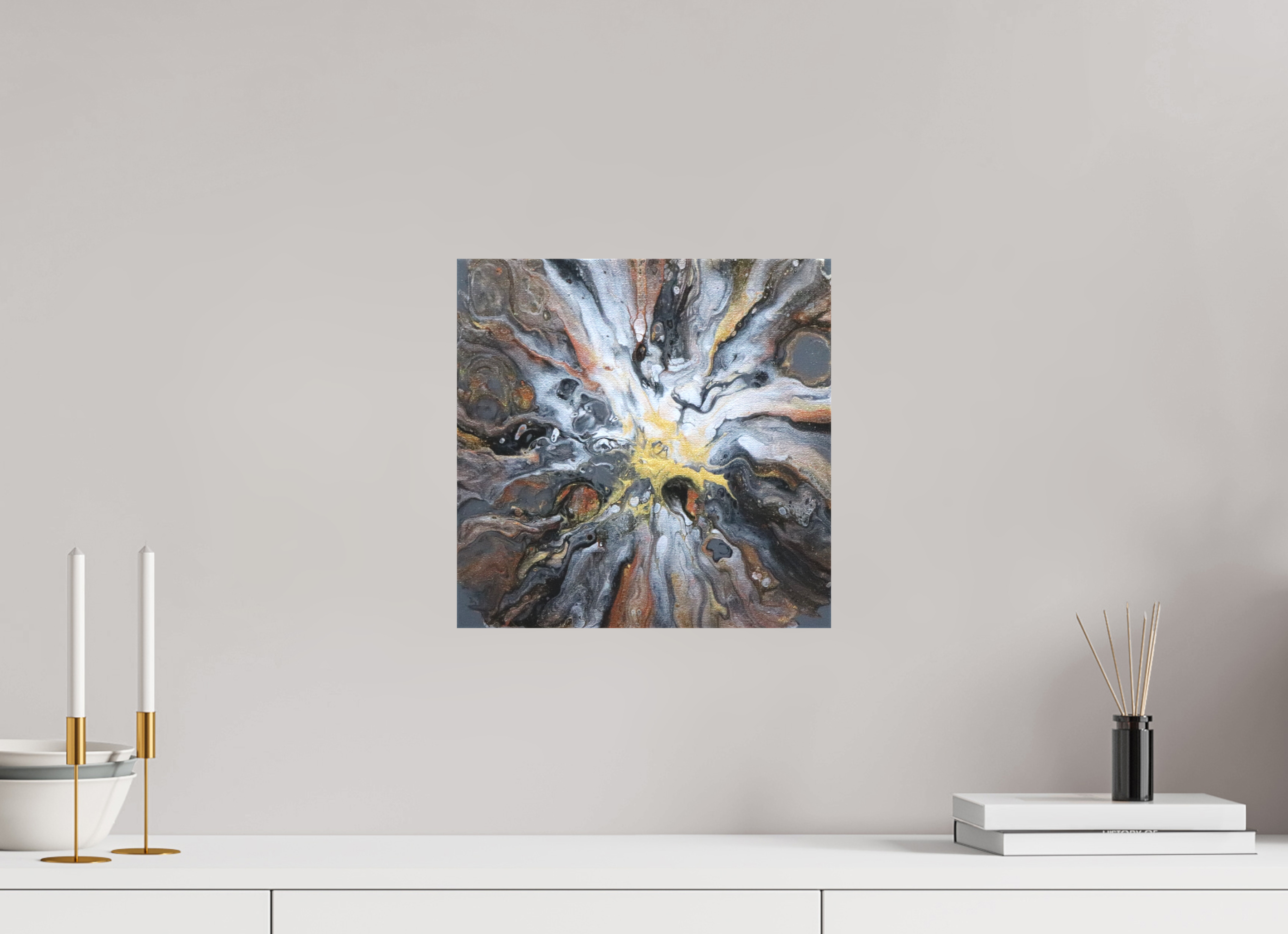 12.2 x 12″, *1.25" Matte Canvas No Frame copper Bloom