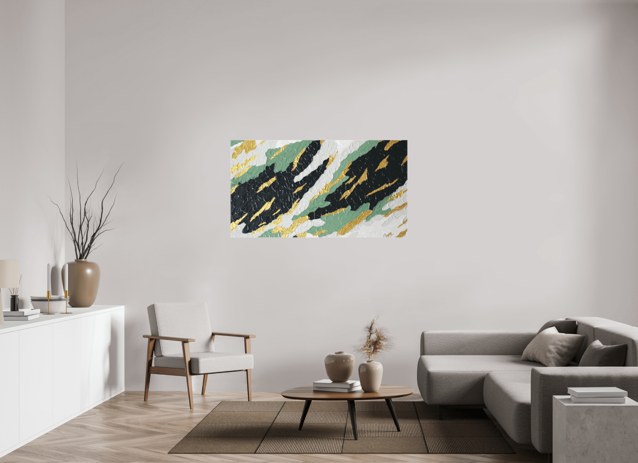 Gilded Forest - Textured Acrylic Art - The Living Abstract