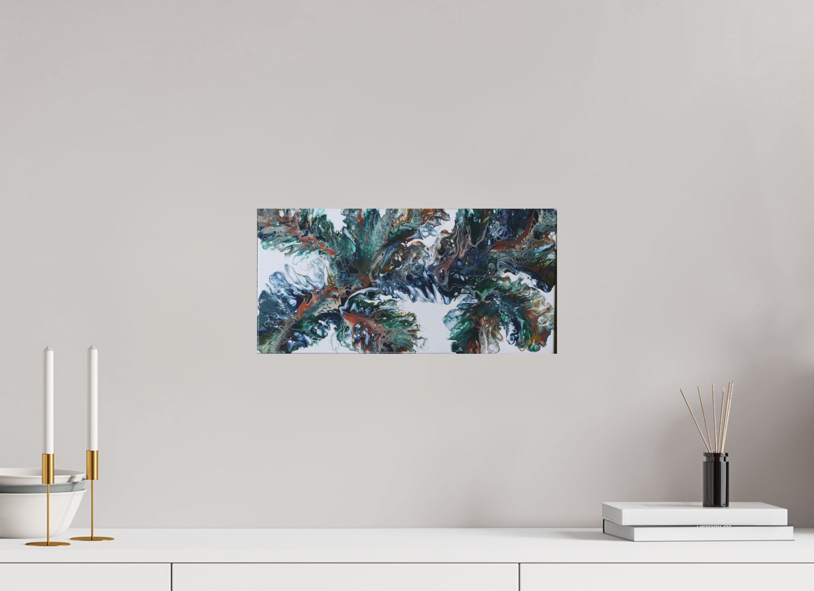 16.5 x 8″, *Photo Print on Fuji Silk with Black Frame Kelp of the Sea