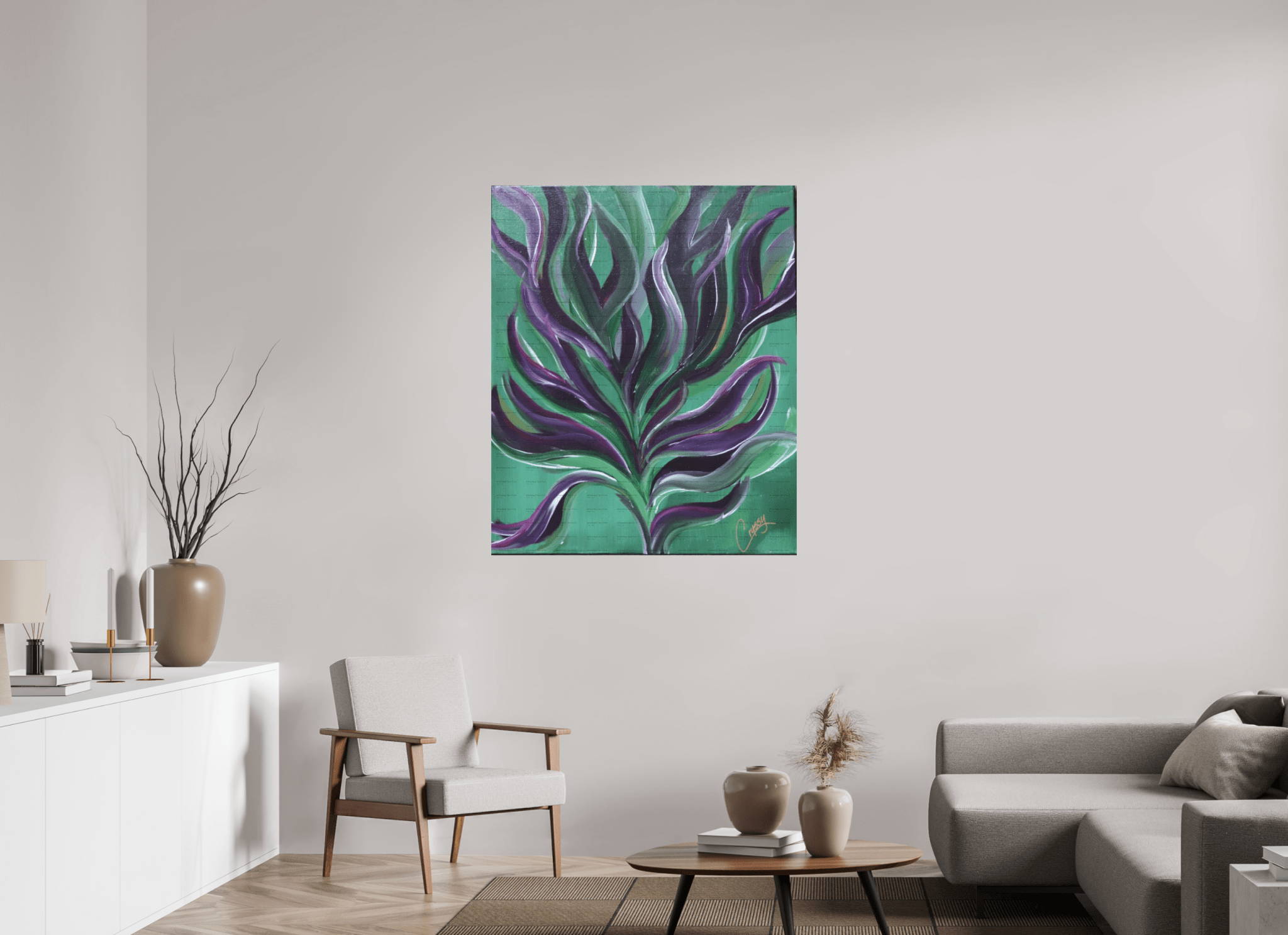 Large Botanical - Original Abstract Acrylic Painting - The Living Abstract