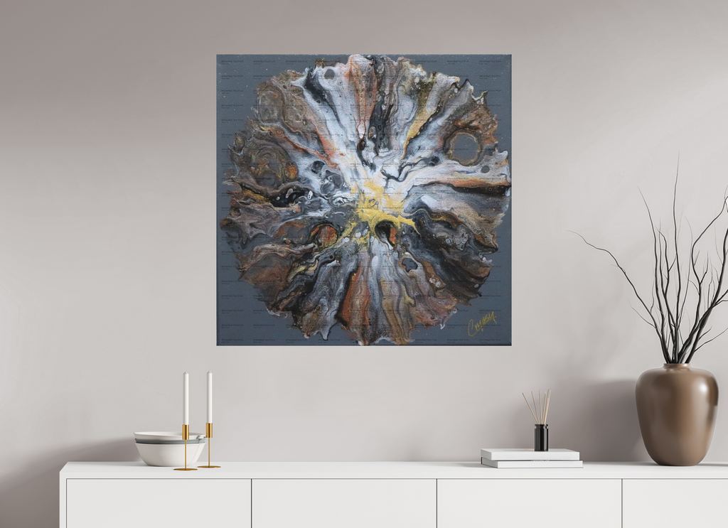 35.4 x 35″, *Photo Print on Fuji Silk Paper no frame copper Bloom