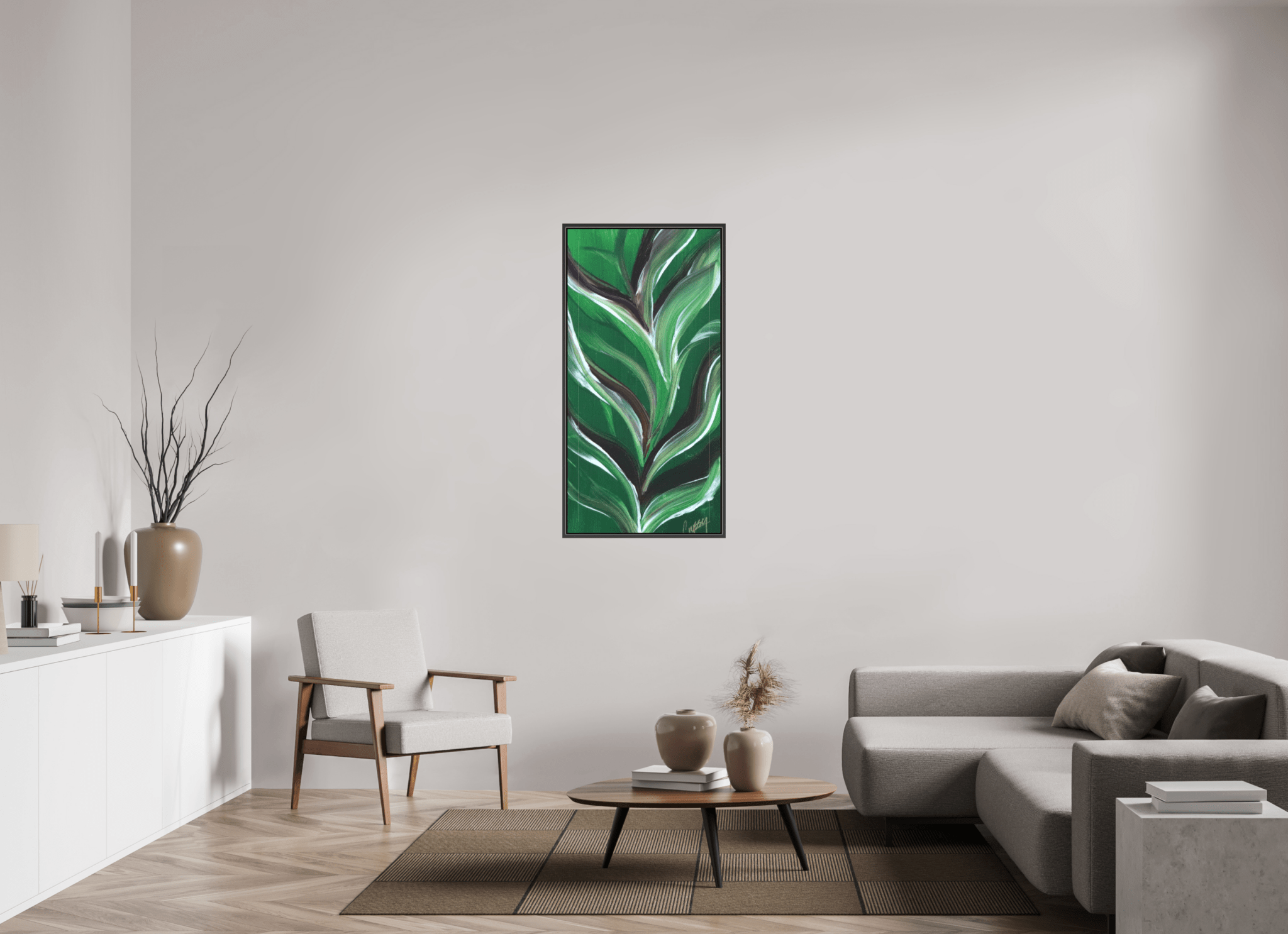 Small Botanical Bloom - Acrylic Botanical Painting - The Living Abstract